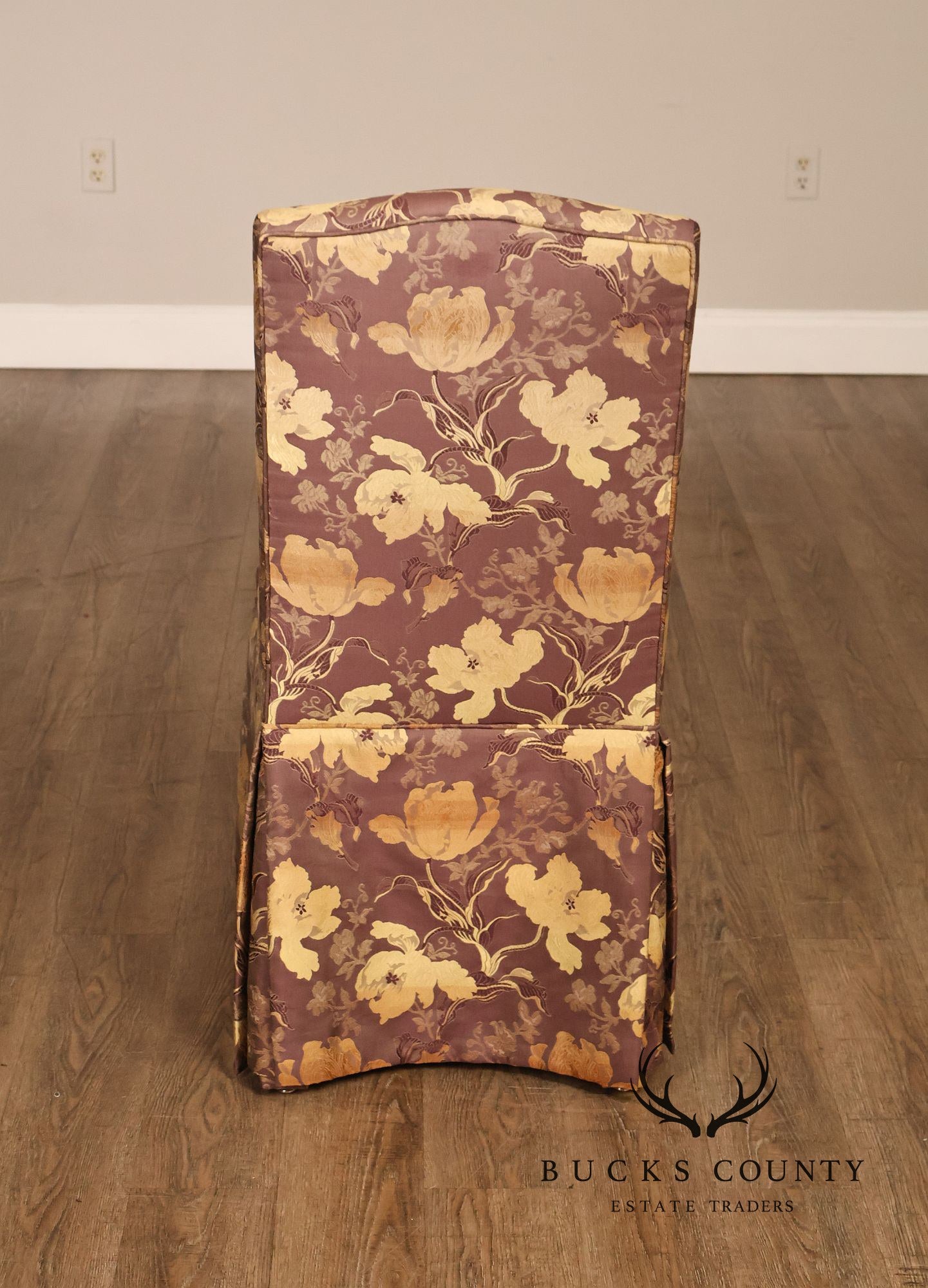 Pair of Upholstered Parsons Style Dining Chairs