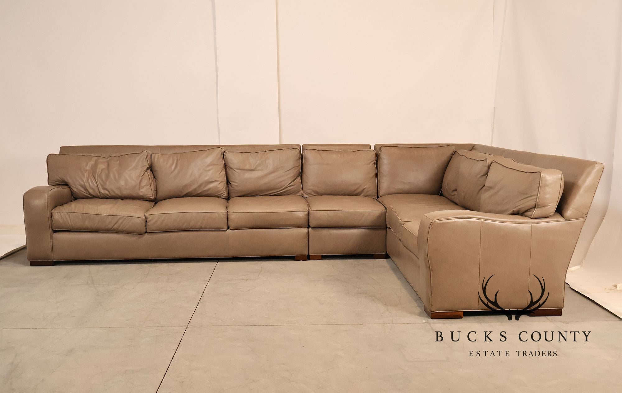 Century Furniture Leather Sectional Sofa