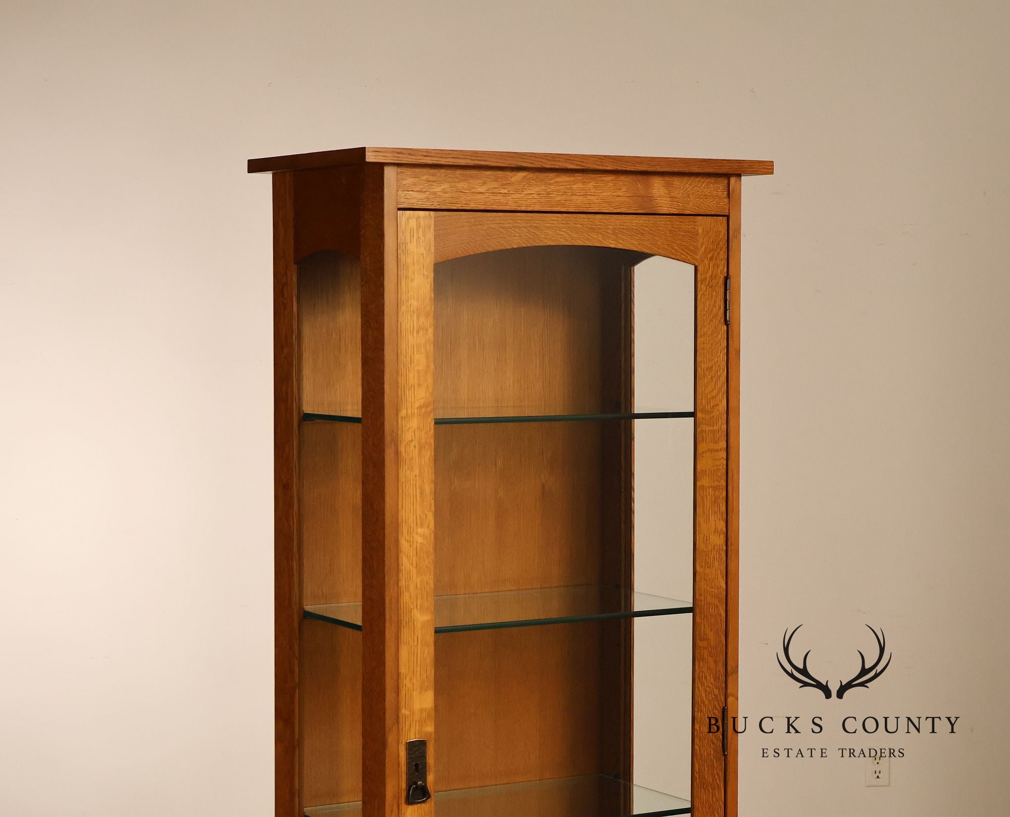 Stickley Mission Collection Oak Display Cabinet