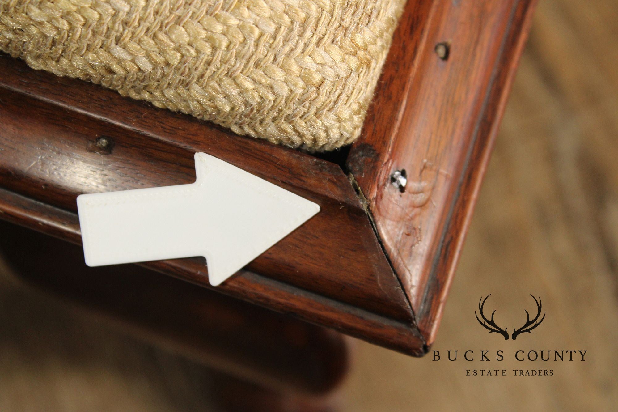 Vintage Mahogany Queen Anne Style Footstool