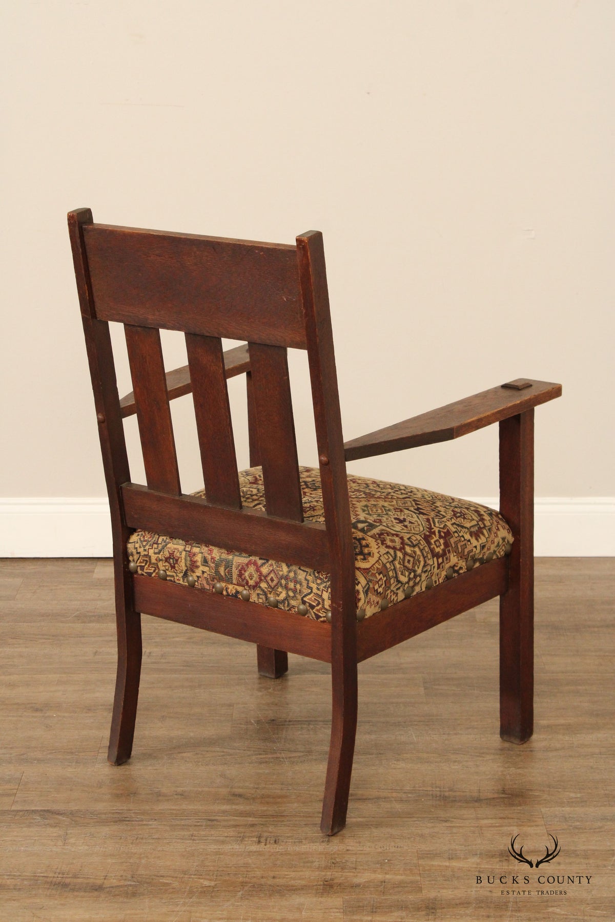 Antique Mission Oak Armchair