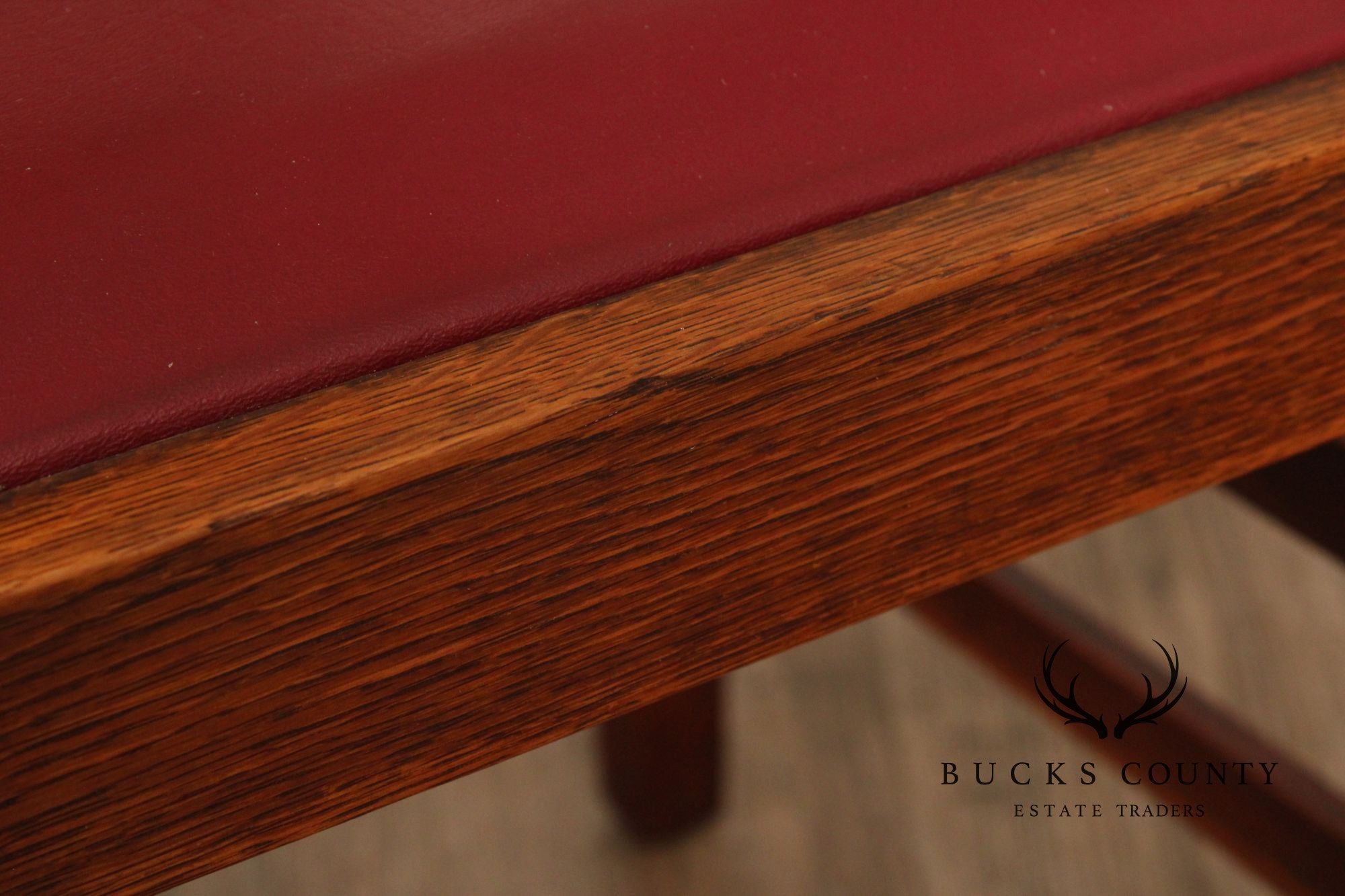 Gustav Stickley Antique Set Of Four Oak H-Back Dining Chairs