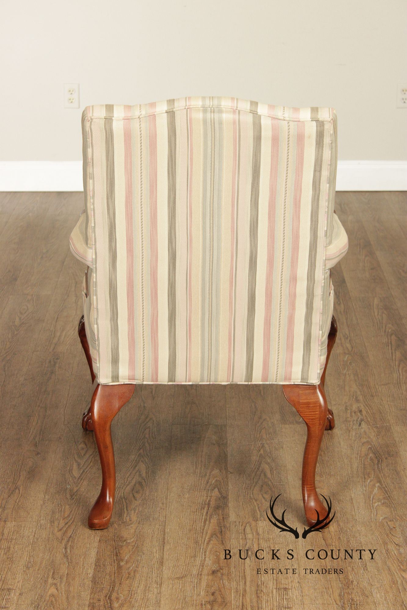 Sam Moore Chippendale Style Pair of Library Armchairs