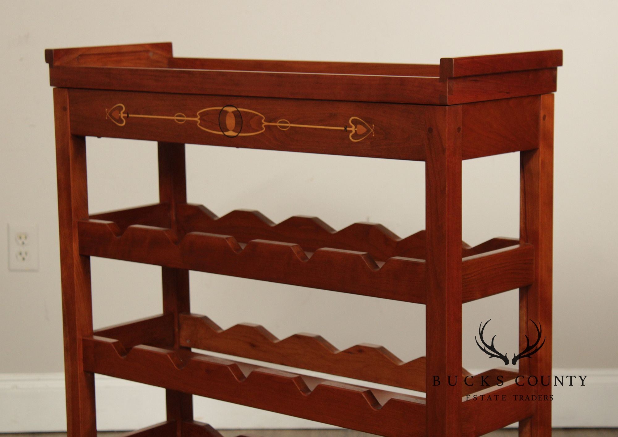 Stickley Mission Collection Cherry Wine Rack With Removable Serving Tray