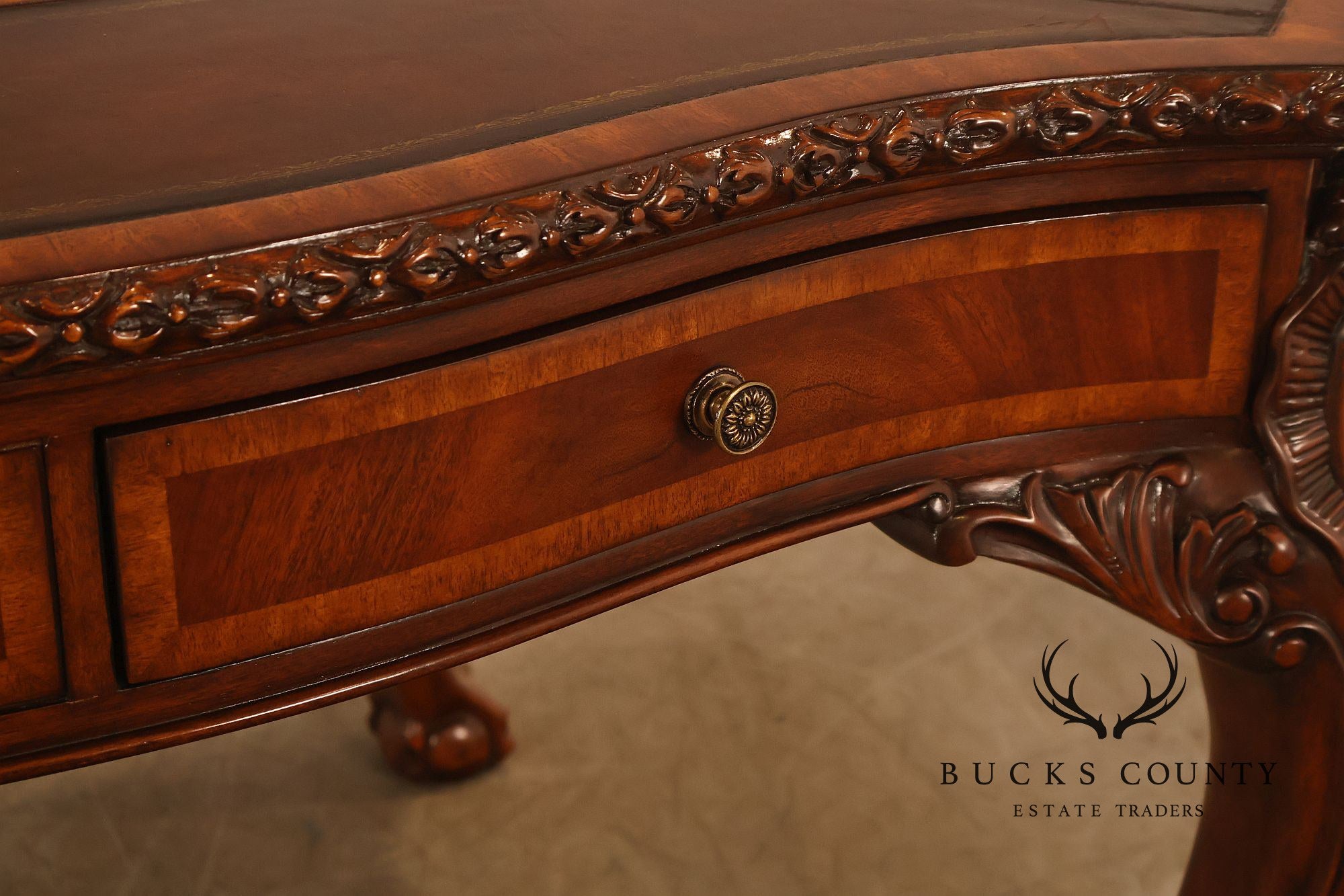 Lloyd Buxton Leather Top Four Drawer Gaming Table With Backgammon And Chess Board