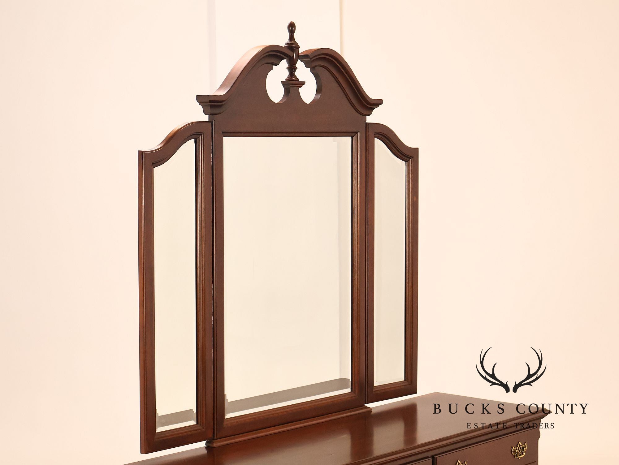Cochran Mahogany Chippendale Style Cherry Dresser With Mirror