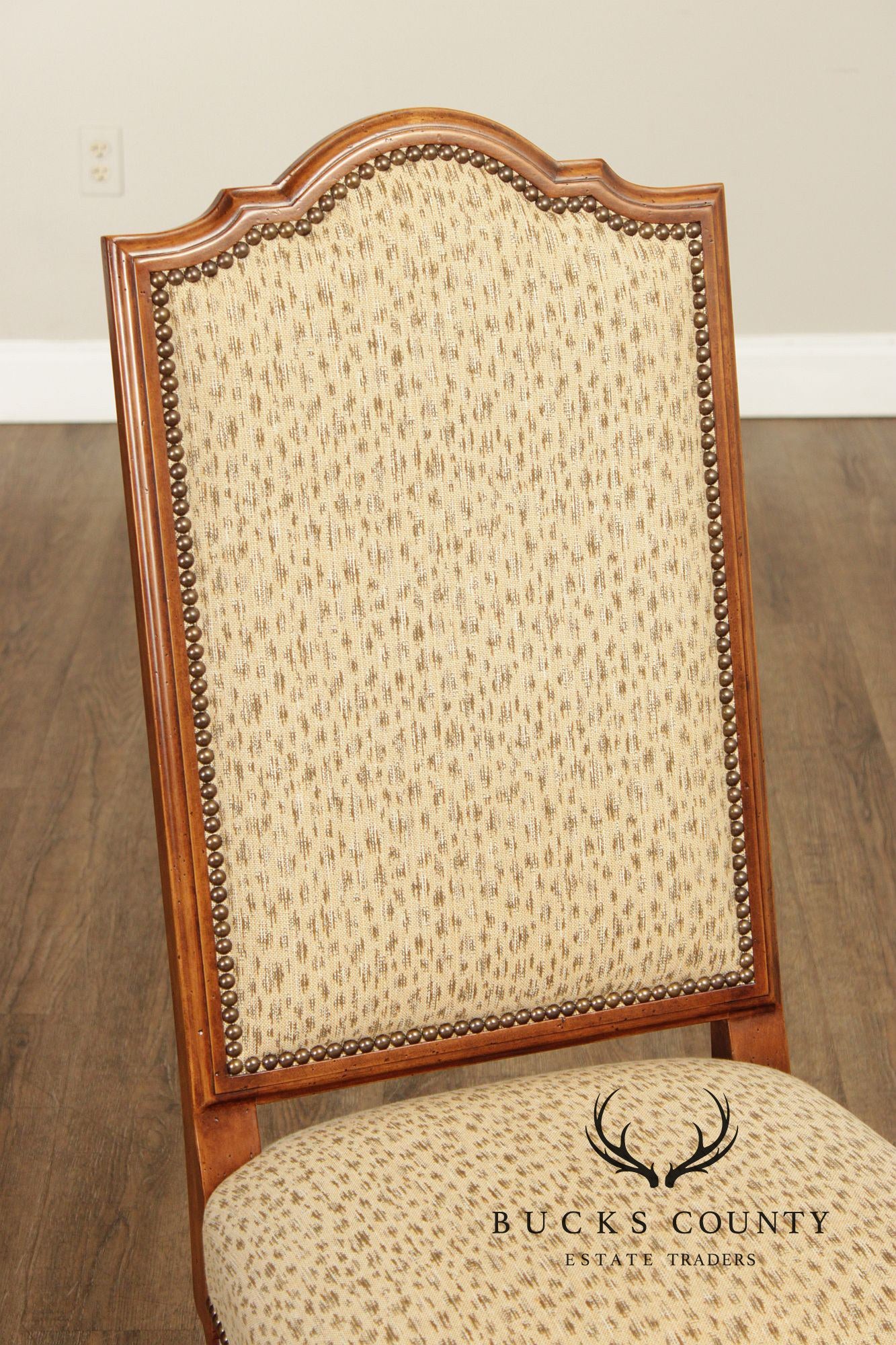 Minton-Spidell Set Of Four Os De Mouton Style 'Dauphine' Walnut Dining Chairs