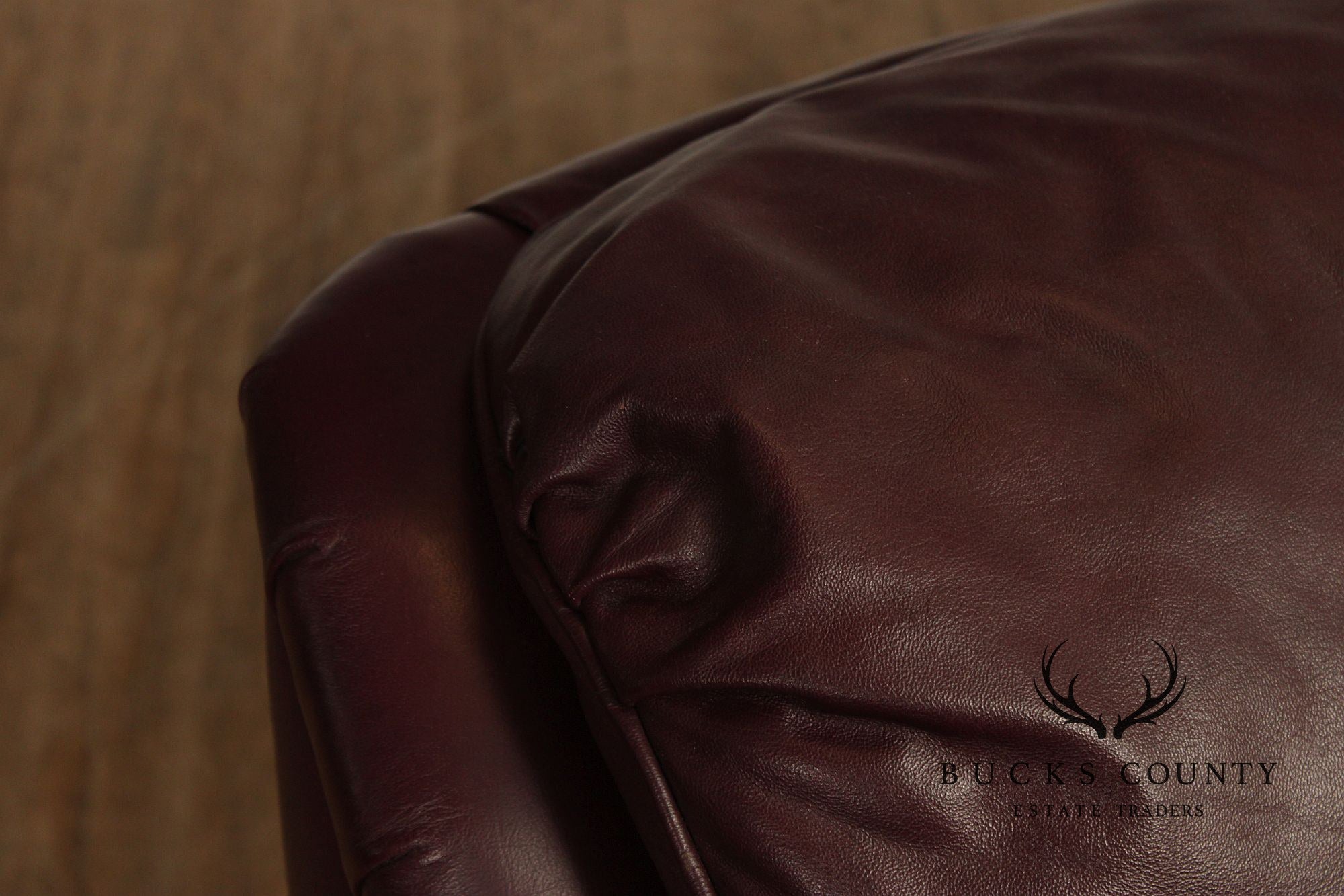 Hancock & Moore Burgundy Leather Nailhead Trim Sofa