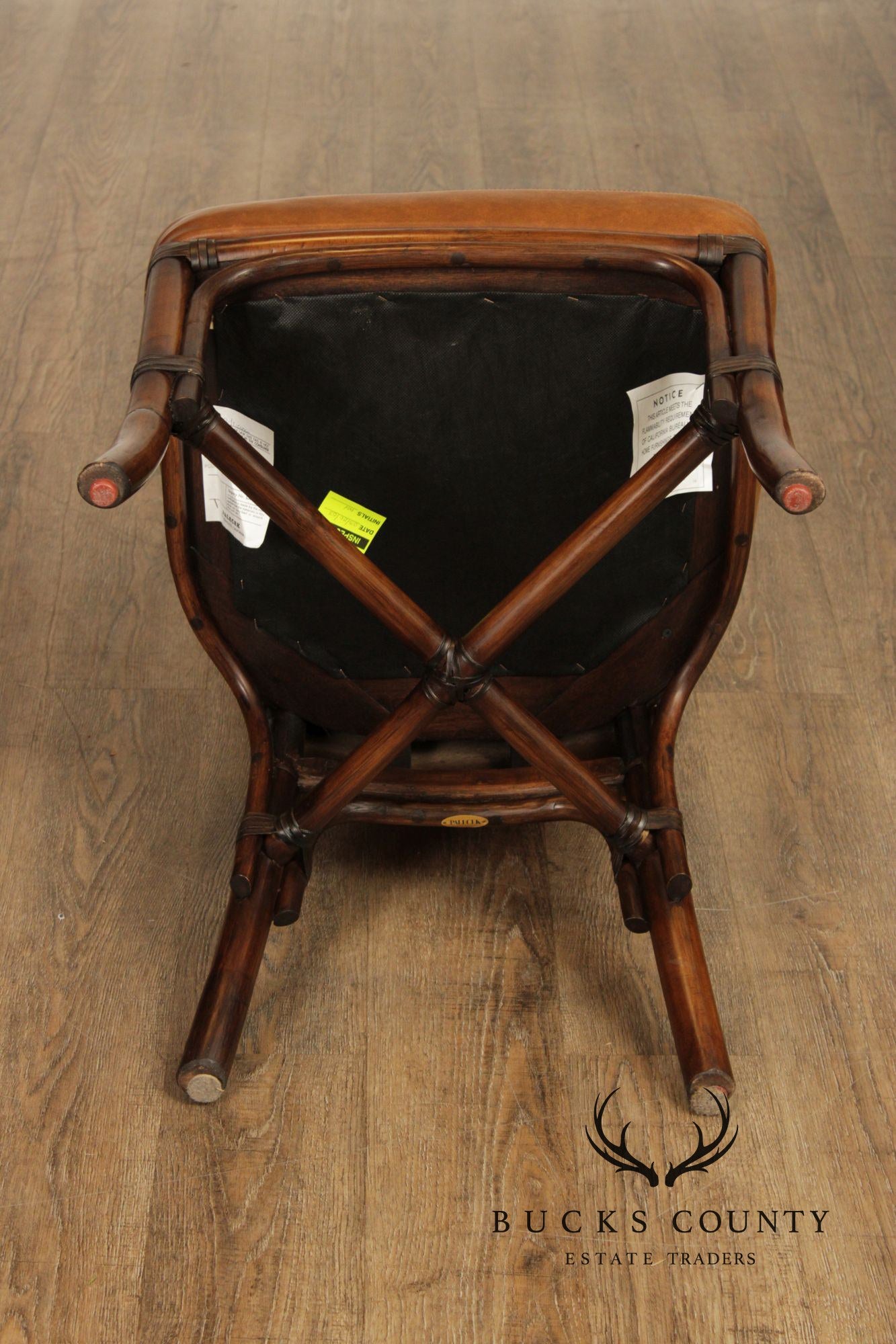 Palecek British Colonial Style Bamboo and Rattan Side Chair