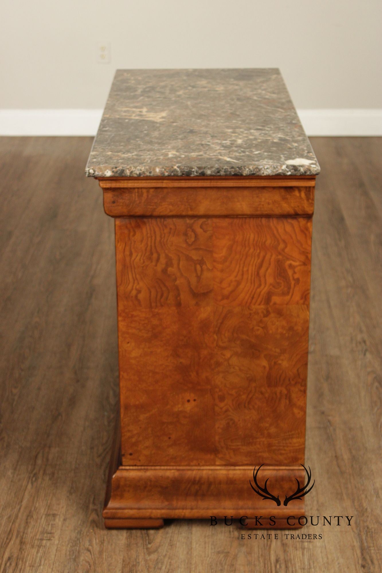 Henredon 'Charles X' Pair of Marble Top Chests