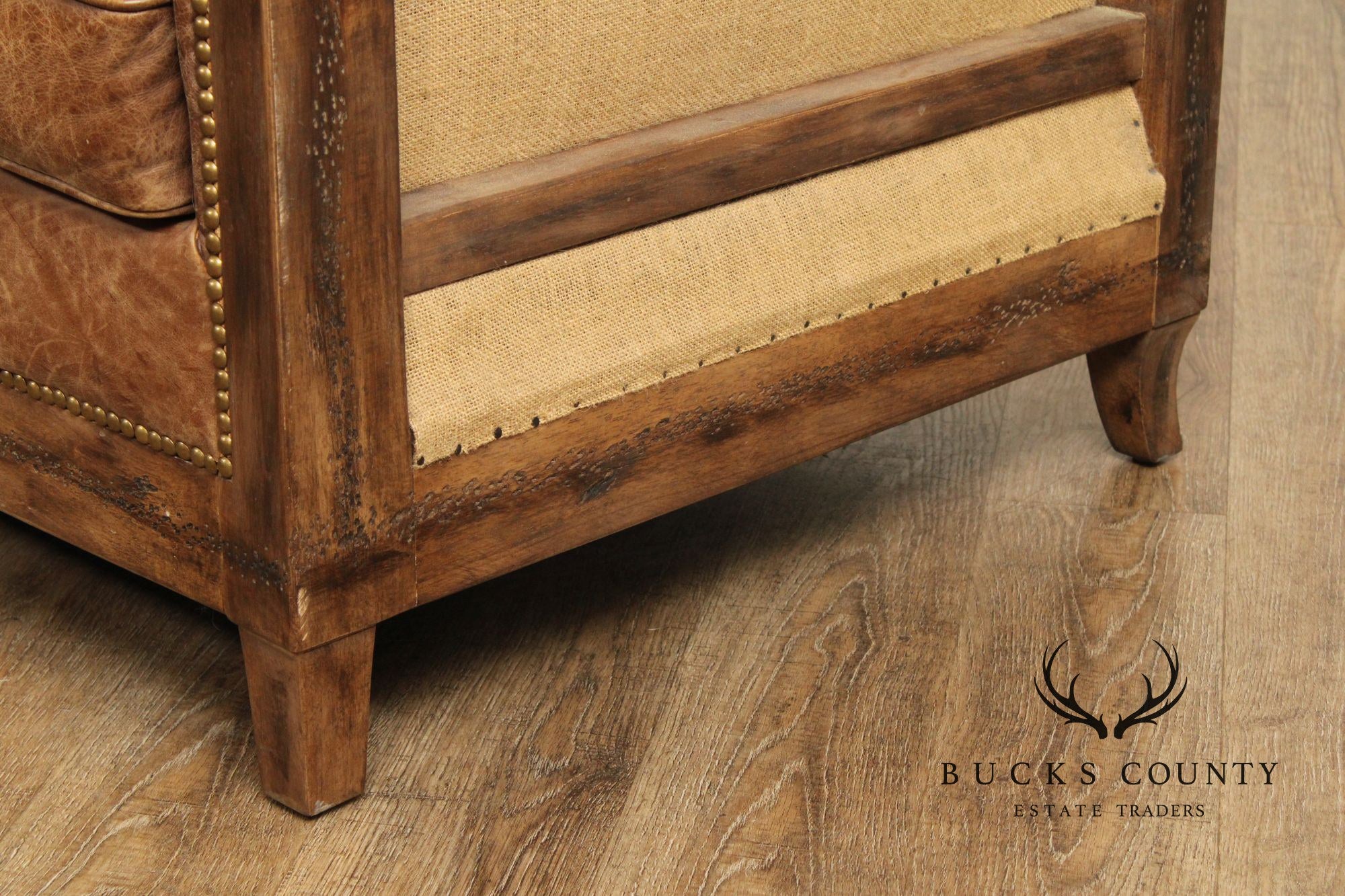 MOE'S HOME COLLECTION DARLINGTON RUSTIC LEATHER SOFA