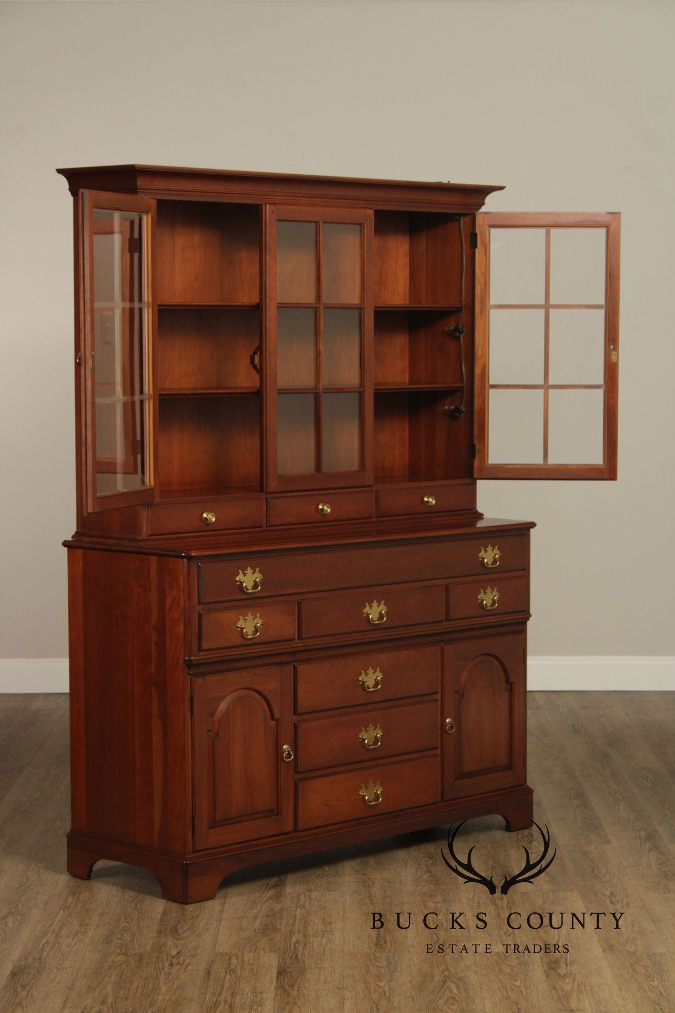 Pennsylvania House Cherry Chippendale Style China Cabinet