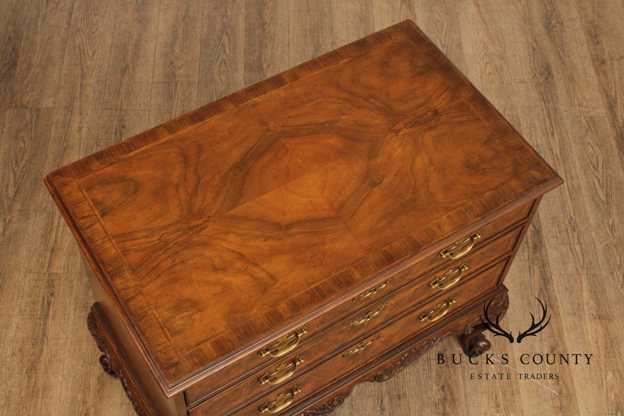 Baker Stately Homes Georgian Style Walnut Chest Of Drawers