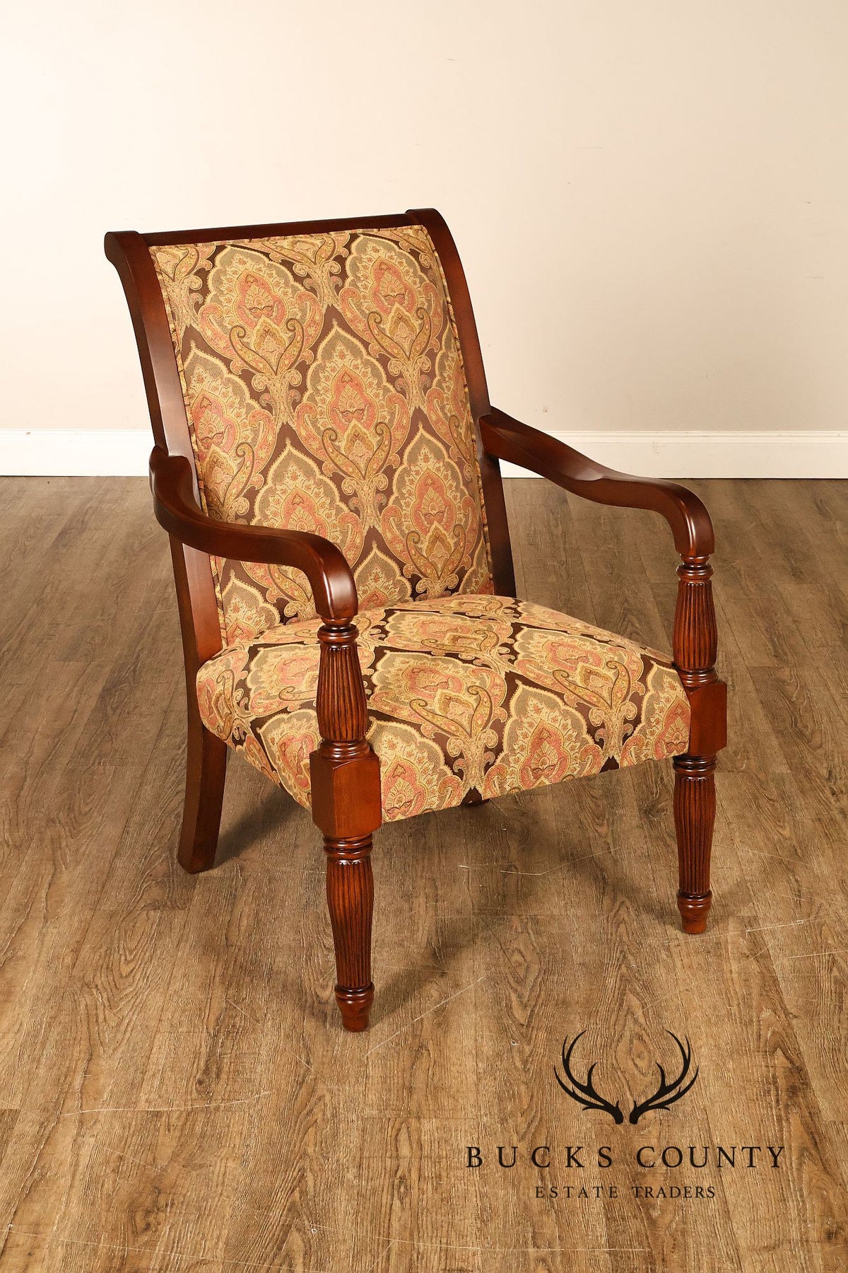 Fairfield Regency Style Pair of Open Armchairs