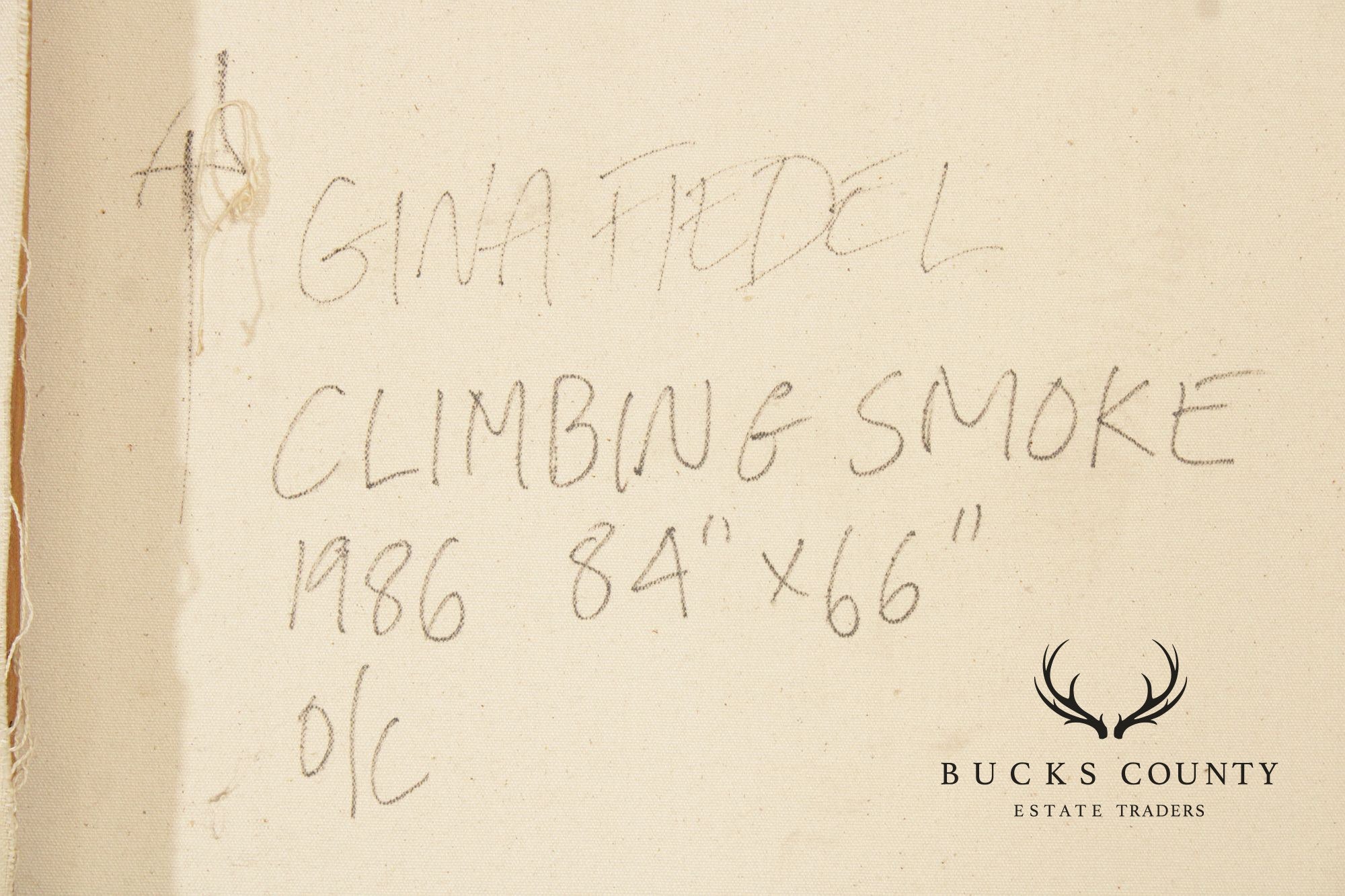 Gina Fiedel Contemporary Oil Painting, 'Climbing Smoke'