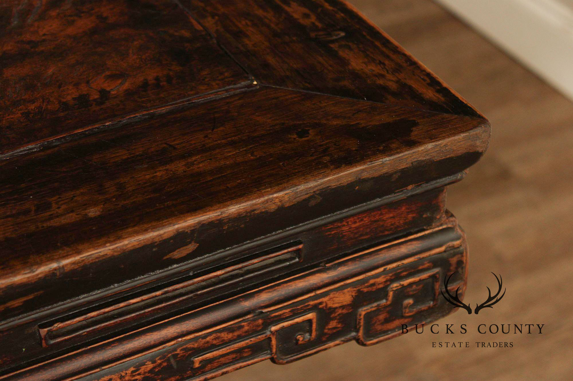 Antique Chinese Carved Pedestal Table