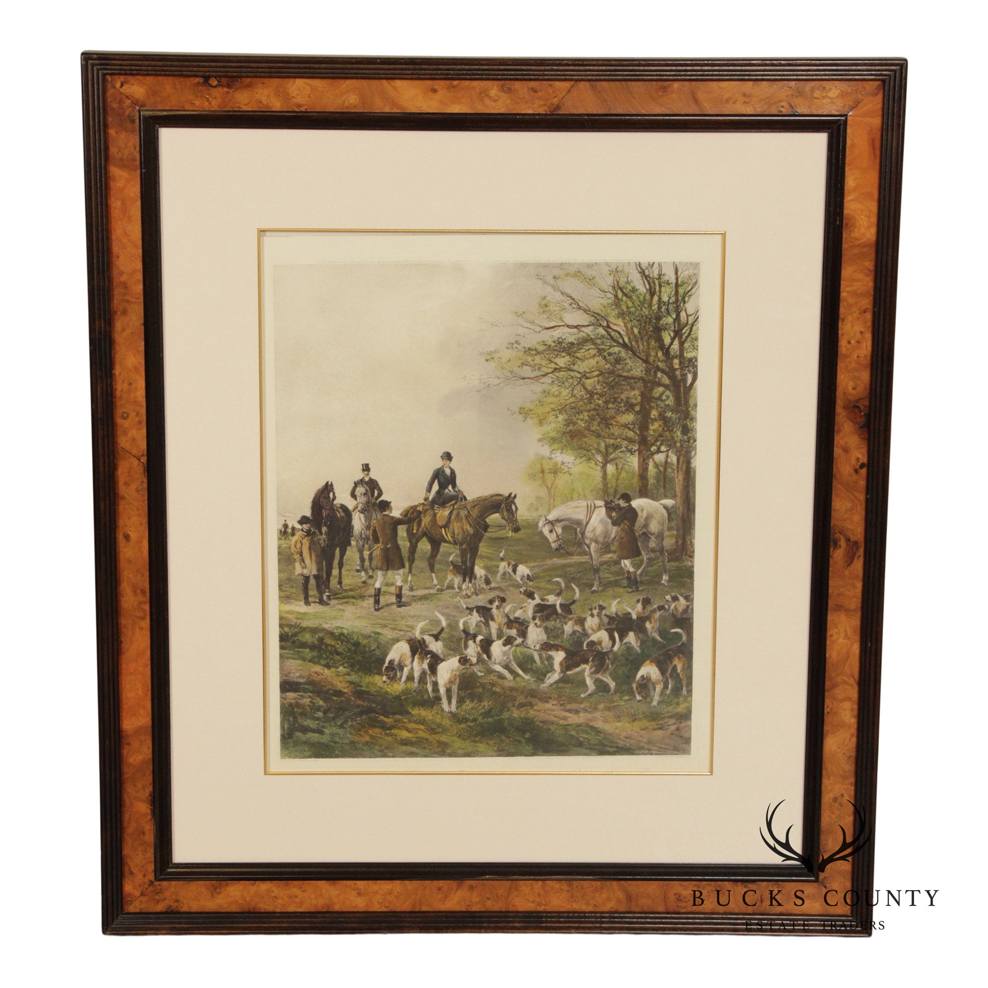Heywood Hardy Framed Fox Hunt Print, 'Presenting the Brush'
