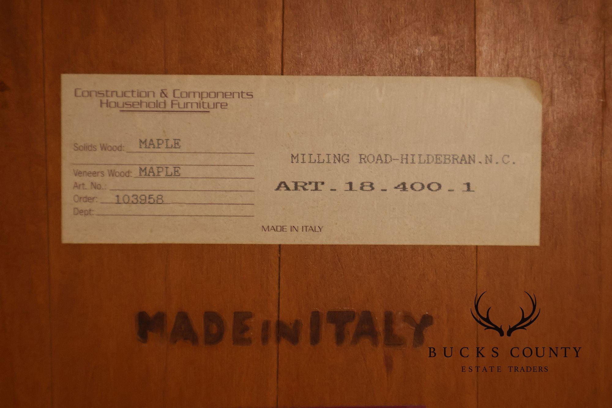 Baker Furniture French County Milling Road Extension Table