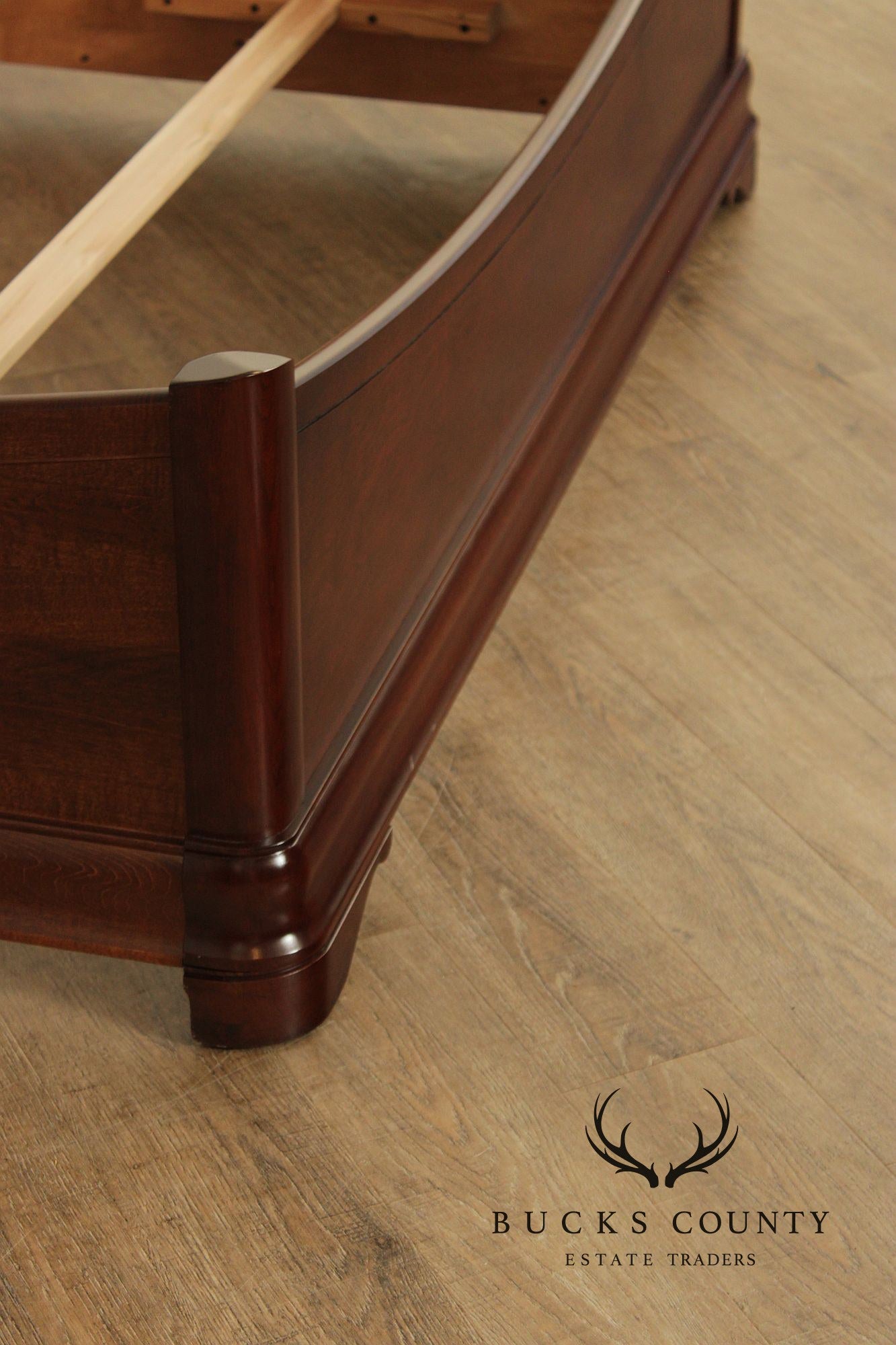 Durham Furniture Handcrafted Louis Philip Style Queen Cherry Sleigh Bed