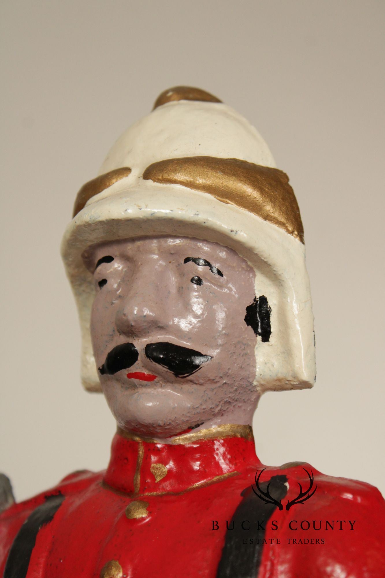 Vintage 'The Man in Khaki' Cast Iron Umbrella Stand