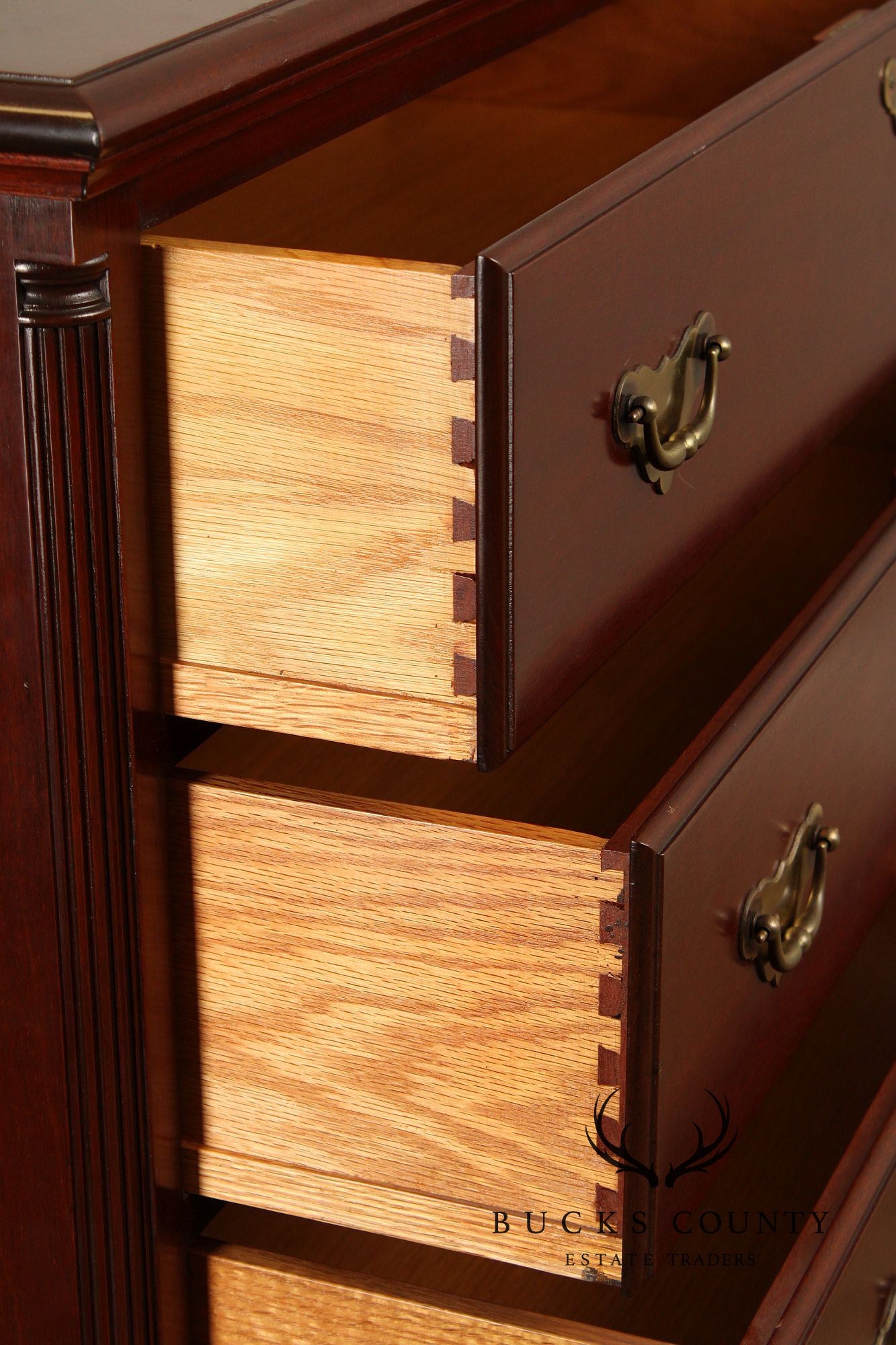 Norris Furniture Chippendale Style Mahogany Tall Chest