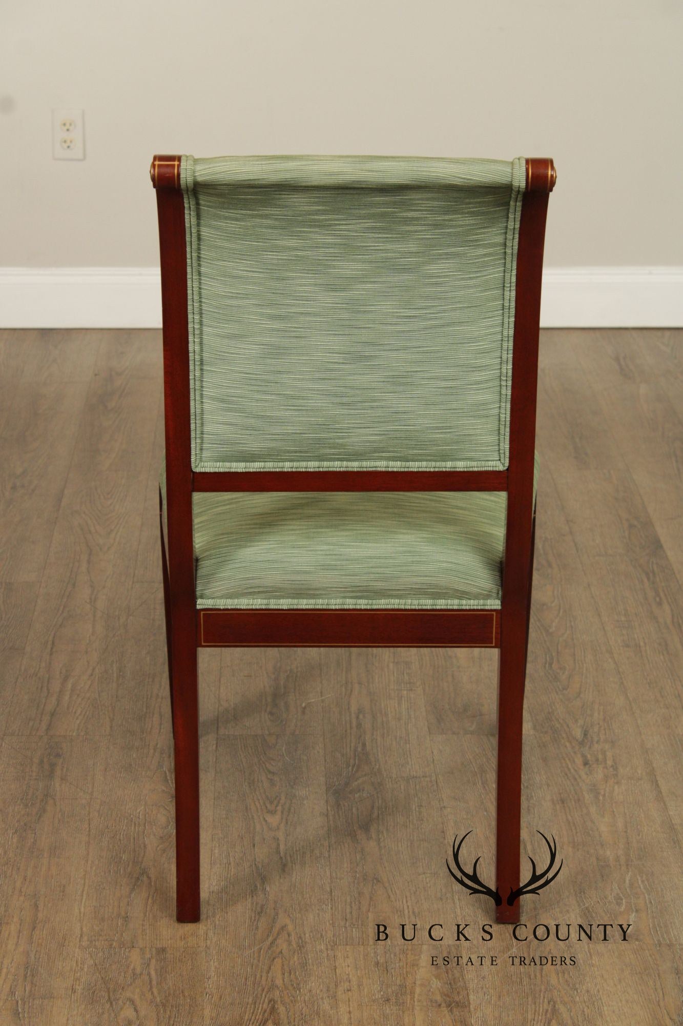 Kindel Empire Style Set of Eight Mahogany Dining Chairs