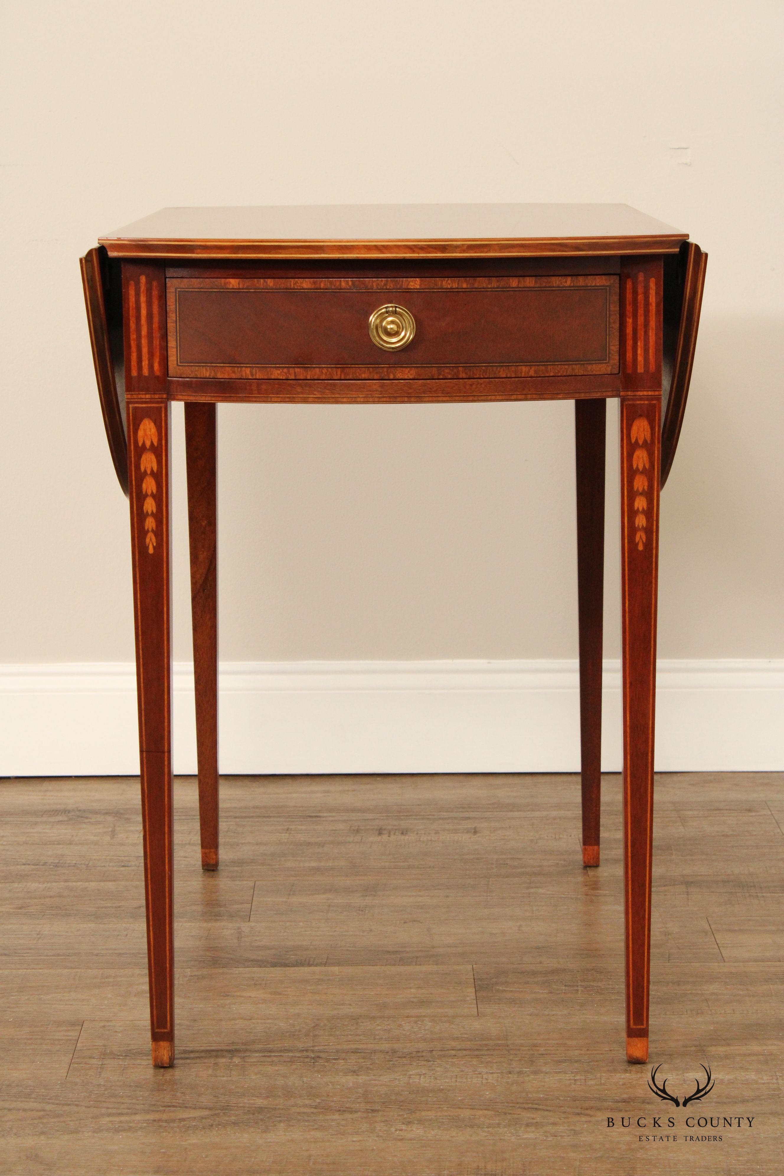 Federal Style Inlaid Mahogany Pembroke Side Table