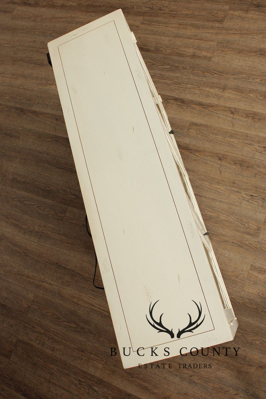 Drexel Heritage Painted Glass Door Display Bookcase Credenza