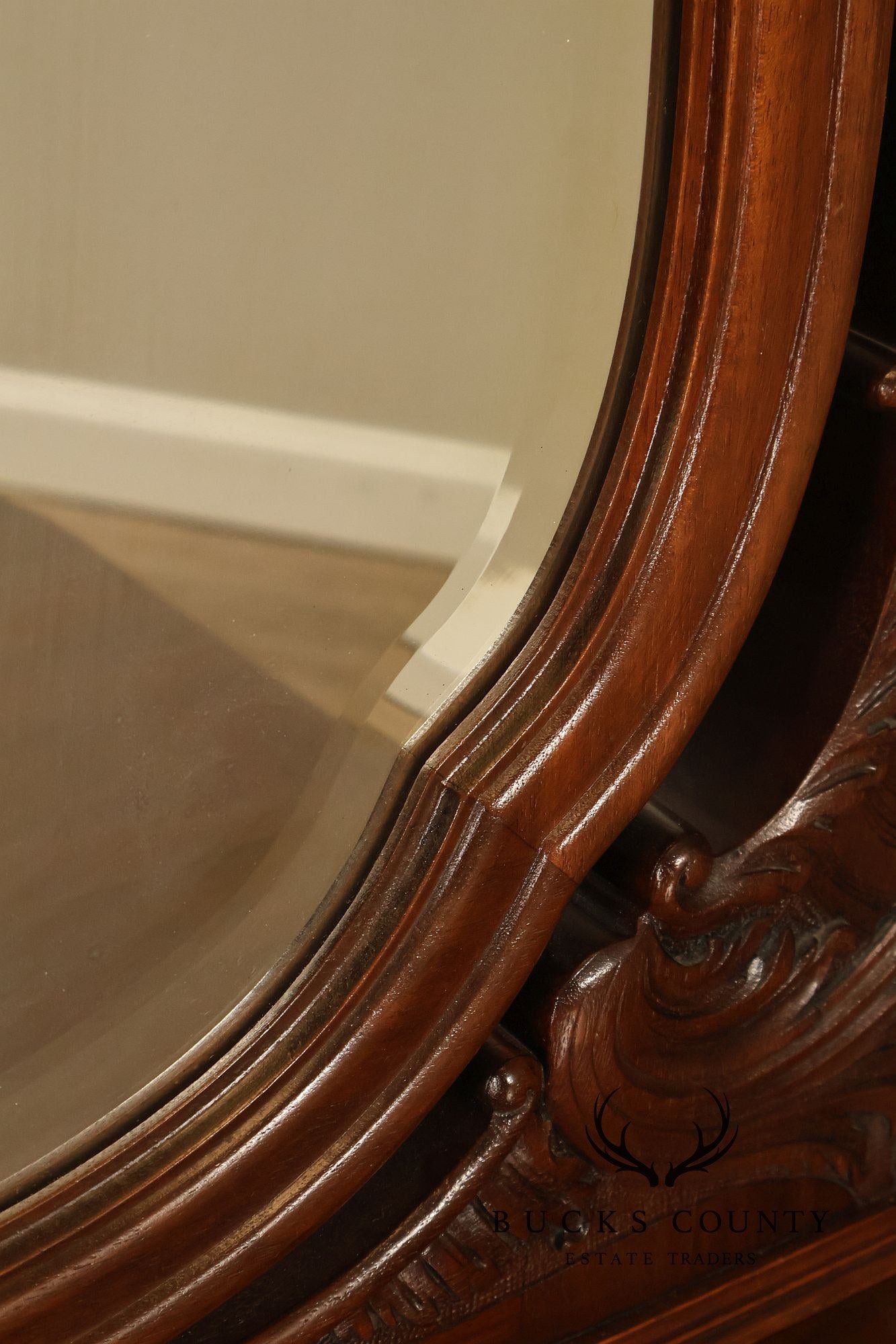 Antique R. J. Horner Carved Mahogany Dresser With Mirror