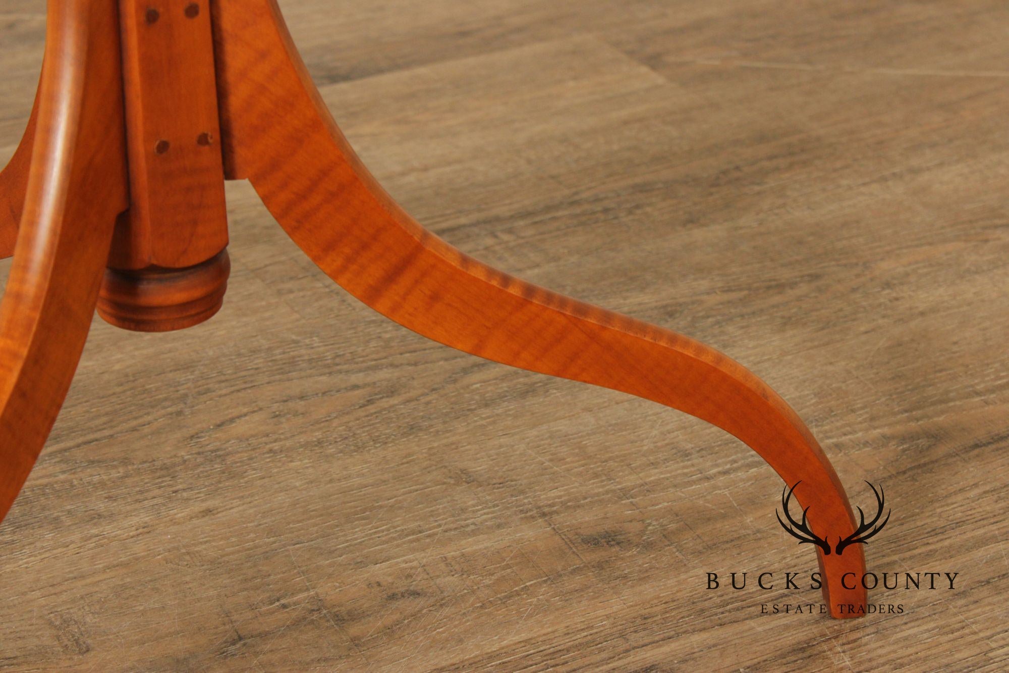 Eldred Wheeler Early American Style Tiger Maple Candlestand