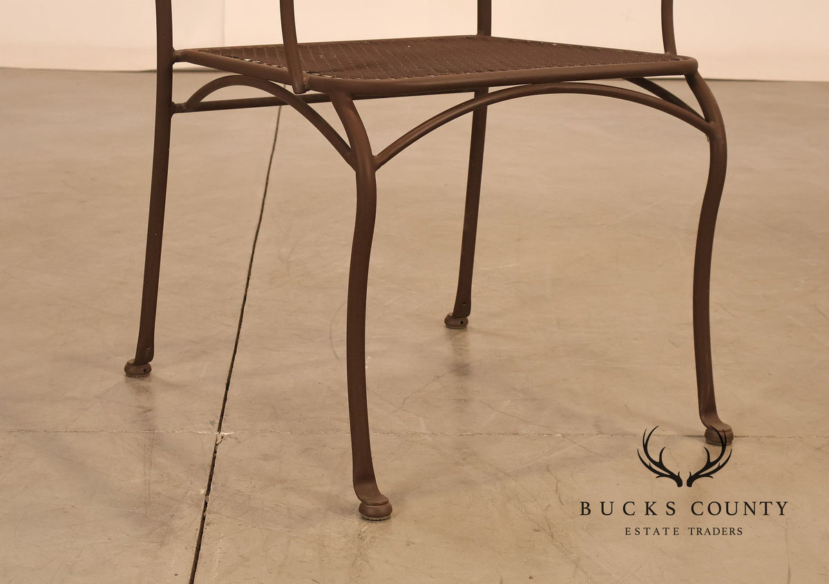 Tuscan Style Set of Four Wrought Iron Patio Chairs