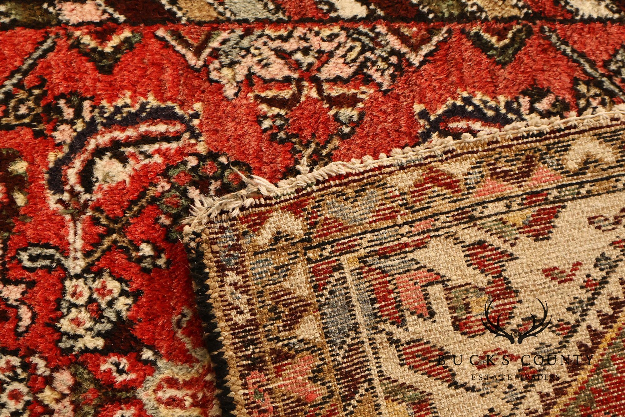 Hamedan Vintage Hand Woven Wool Area Rug