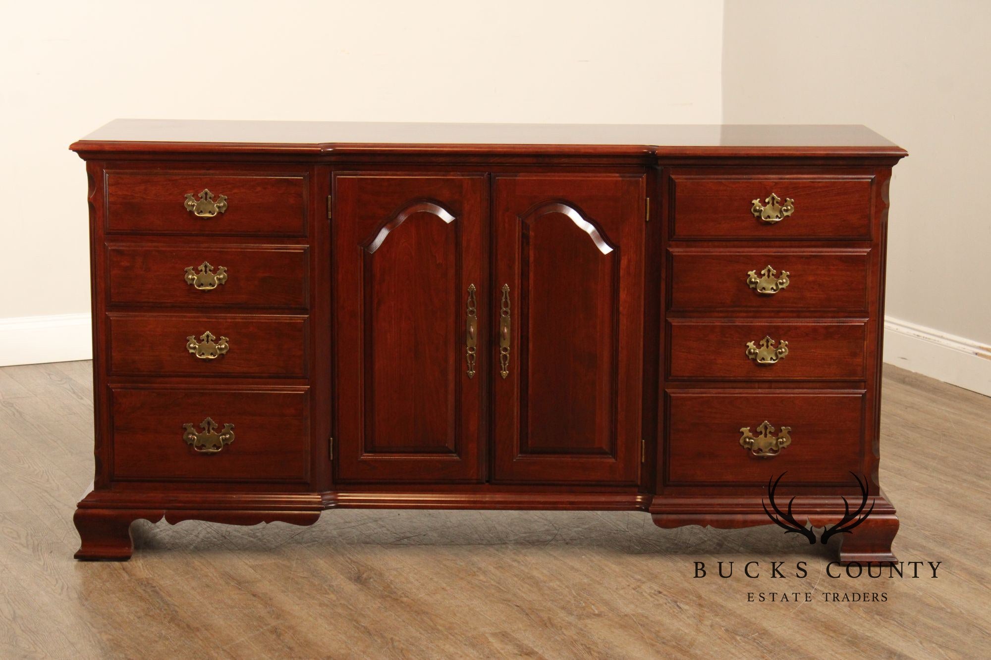 Pennsylvania House Chippendale Style Cherry Long Dresser