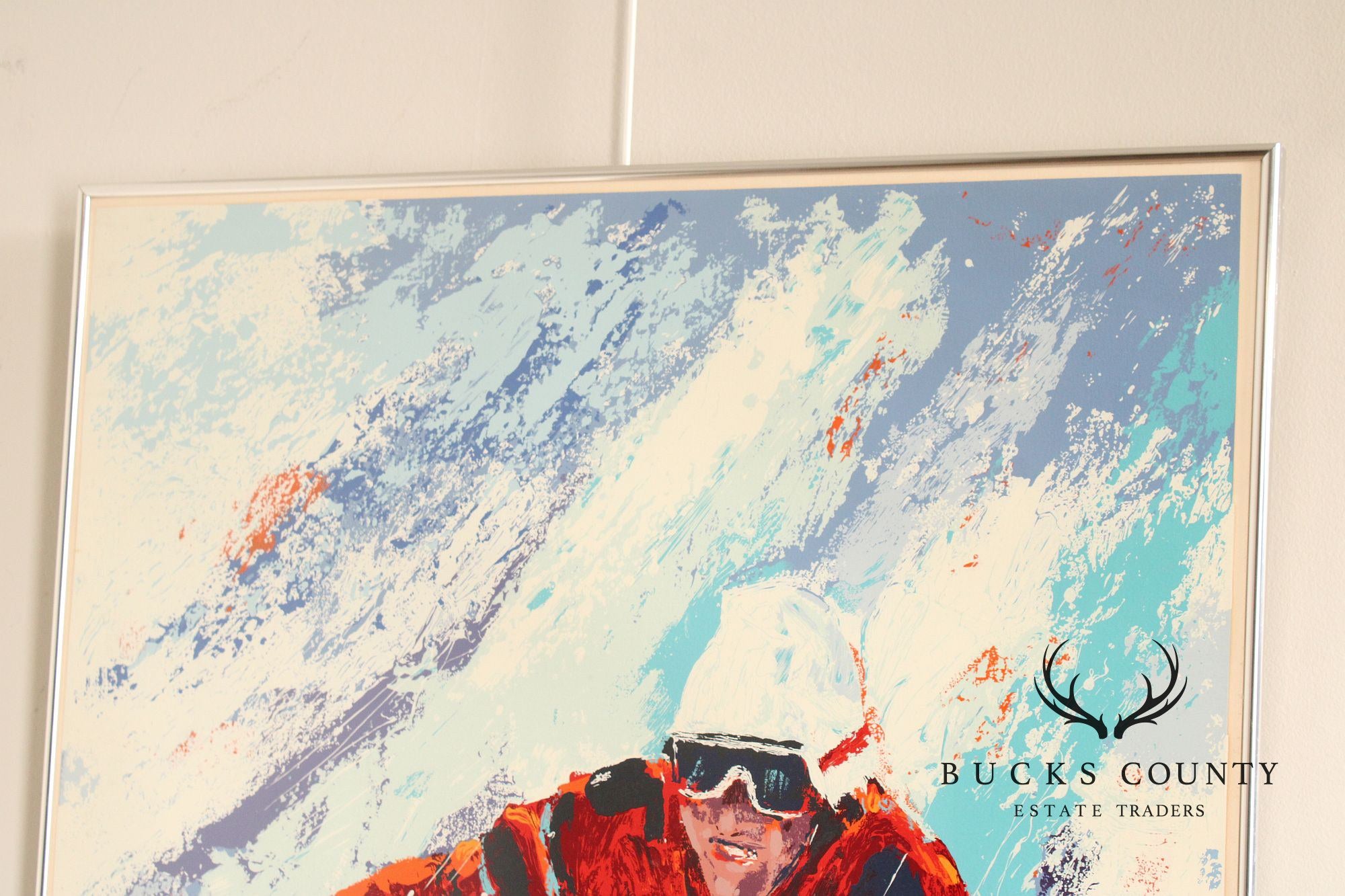 Mark King Limited Edition Framed Print, Downhill Skier