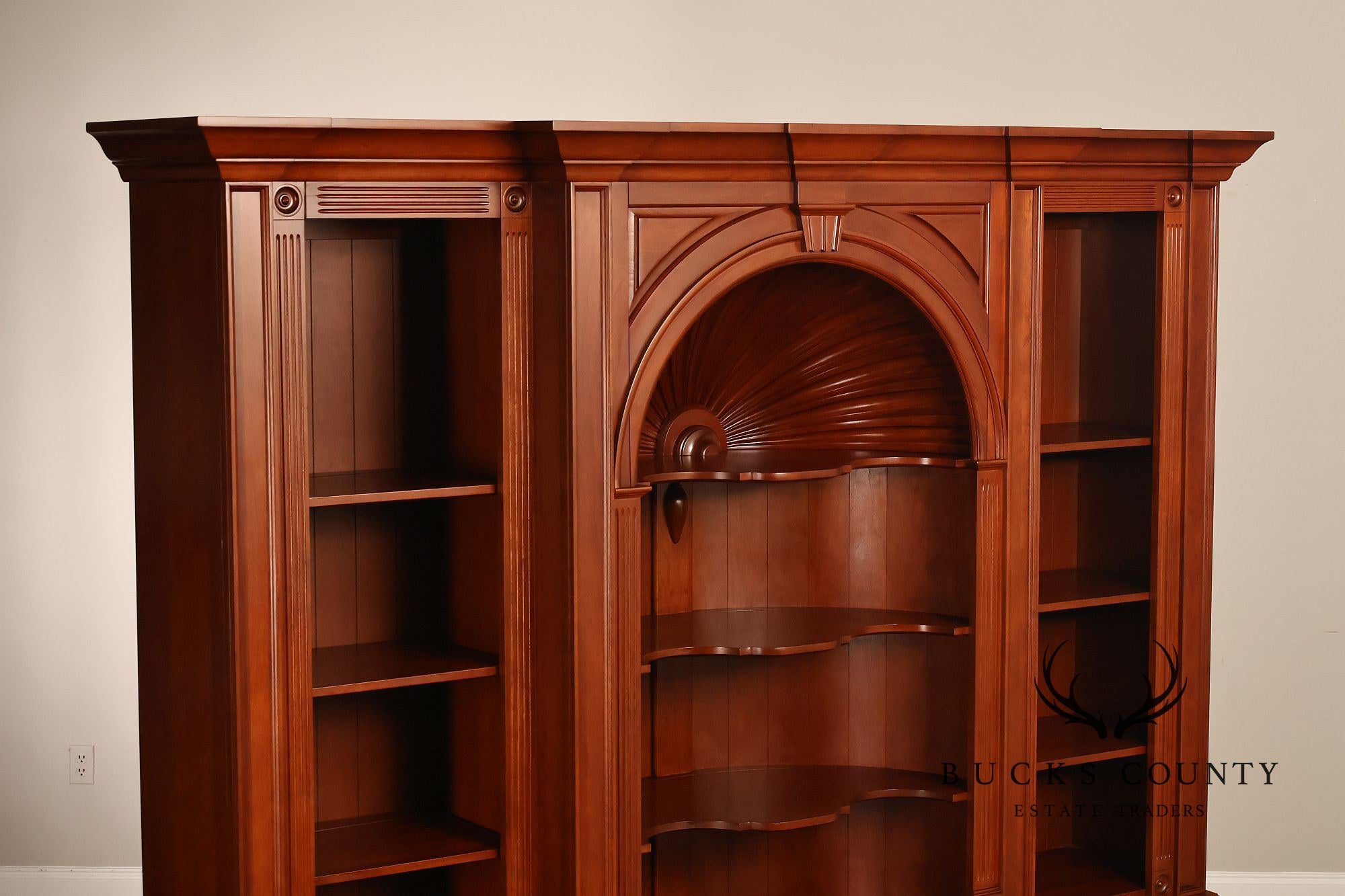 Harden Chippendale Style Cherry Library Bookcase