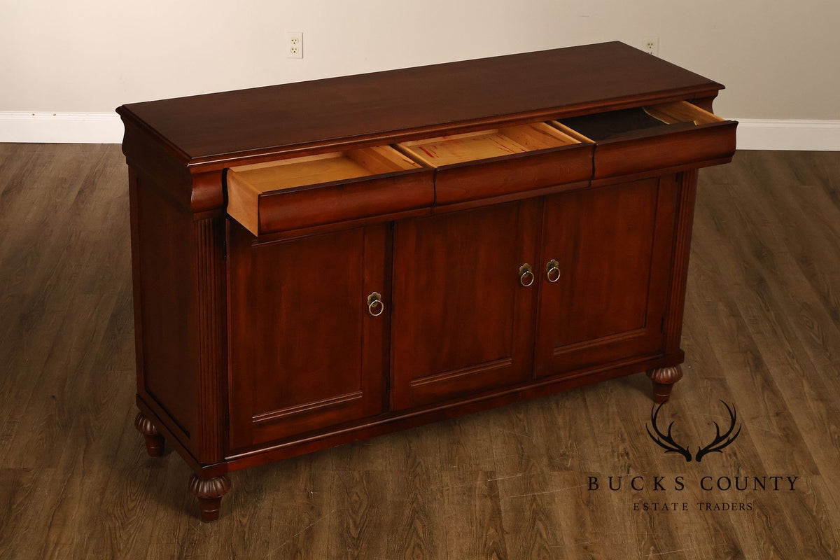 Ethan Allen 'British Classics' Carved Maple And Birch Sideboard