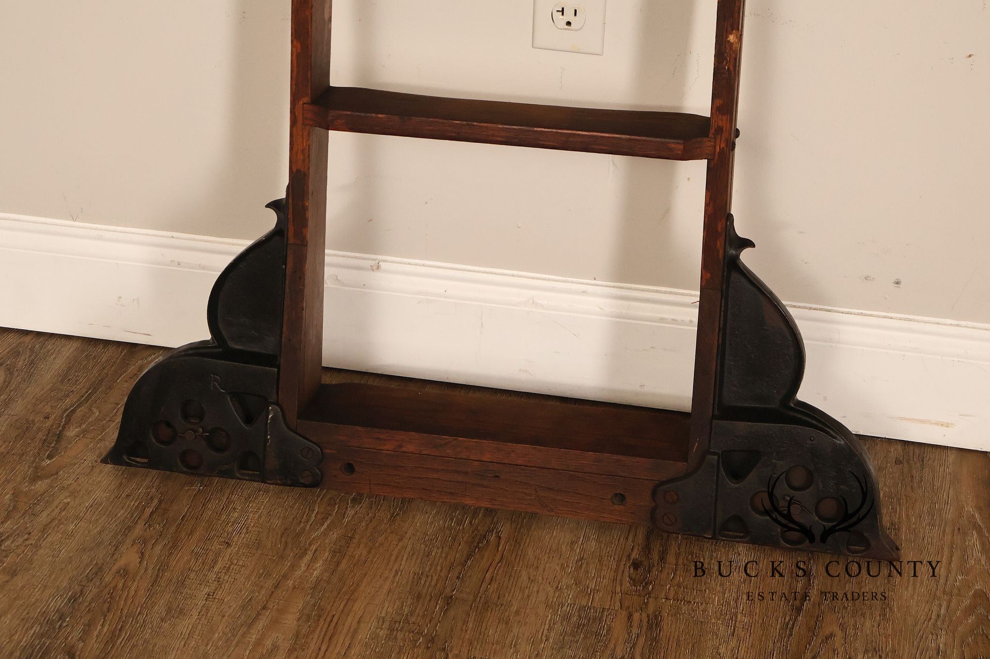 Antique Bicycle Ladder Co. Rolling Library Ladder