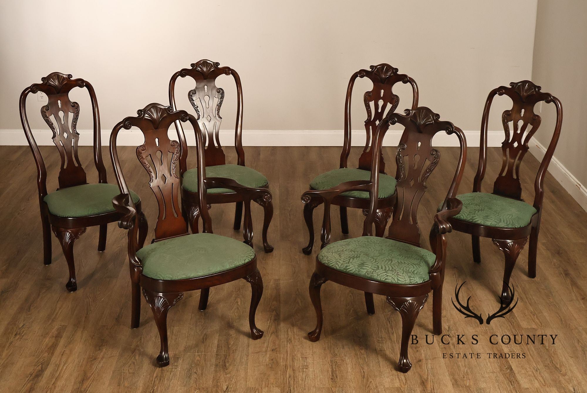 Henredon 'Rittenhouse Square' Set of Six Mahogany Dining Chairs