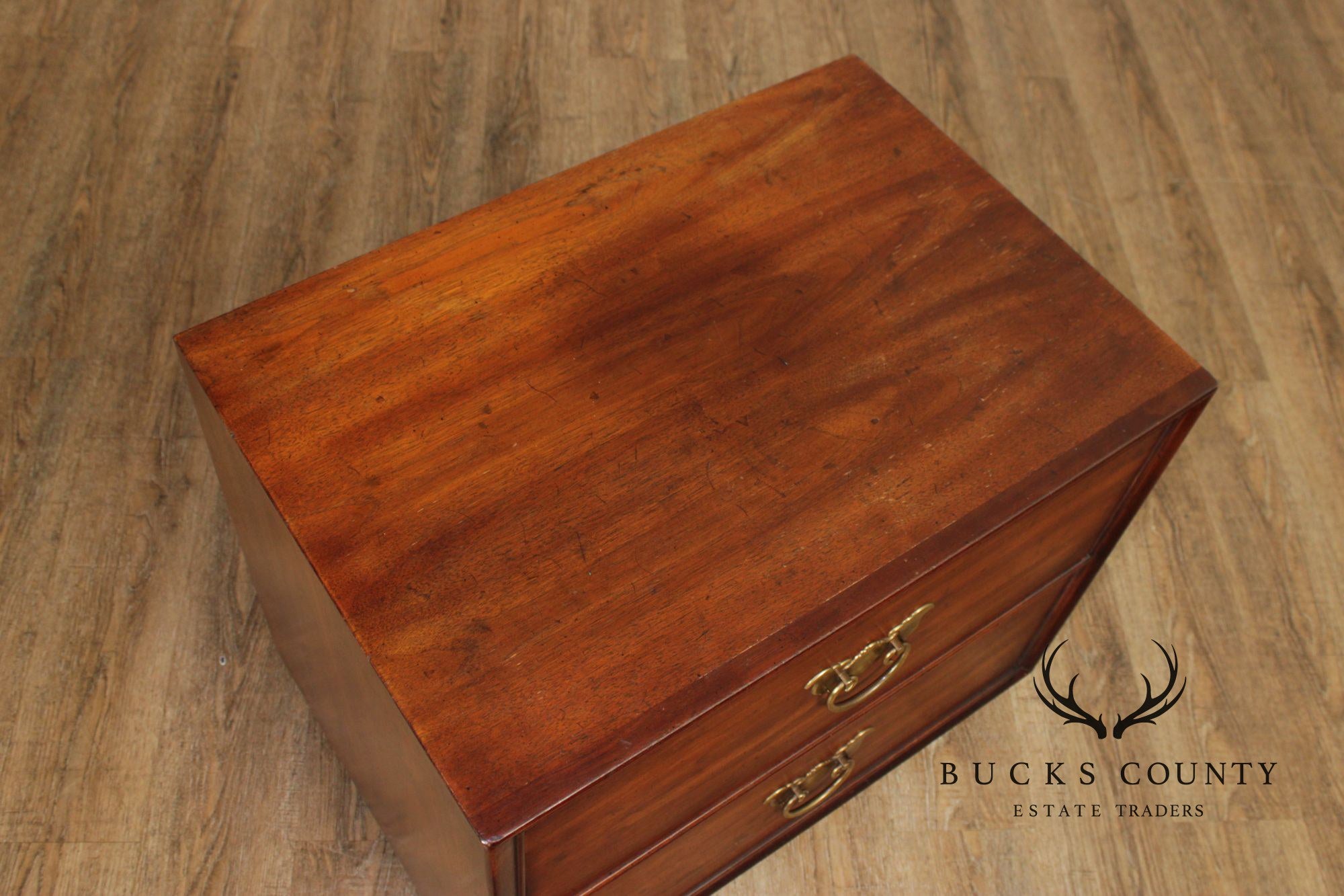 Henredon Chinoiserie Style Mahogany Nightstands