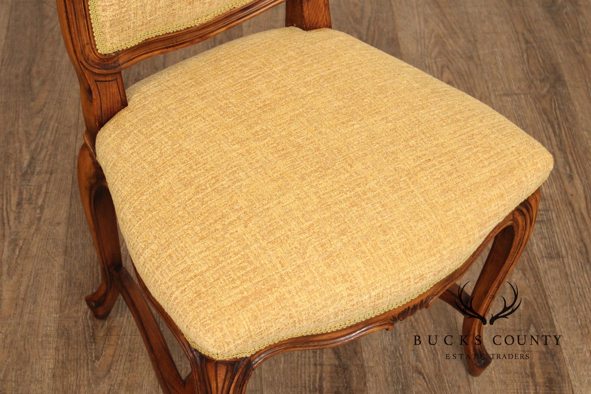 French Provincial Style Set of Six Tall-Back Dining Chairs