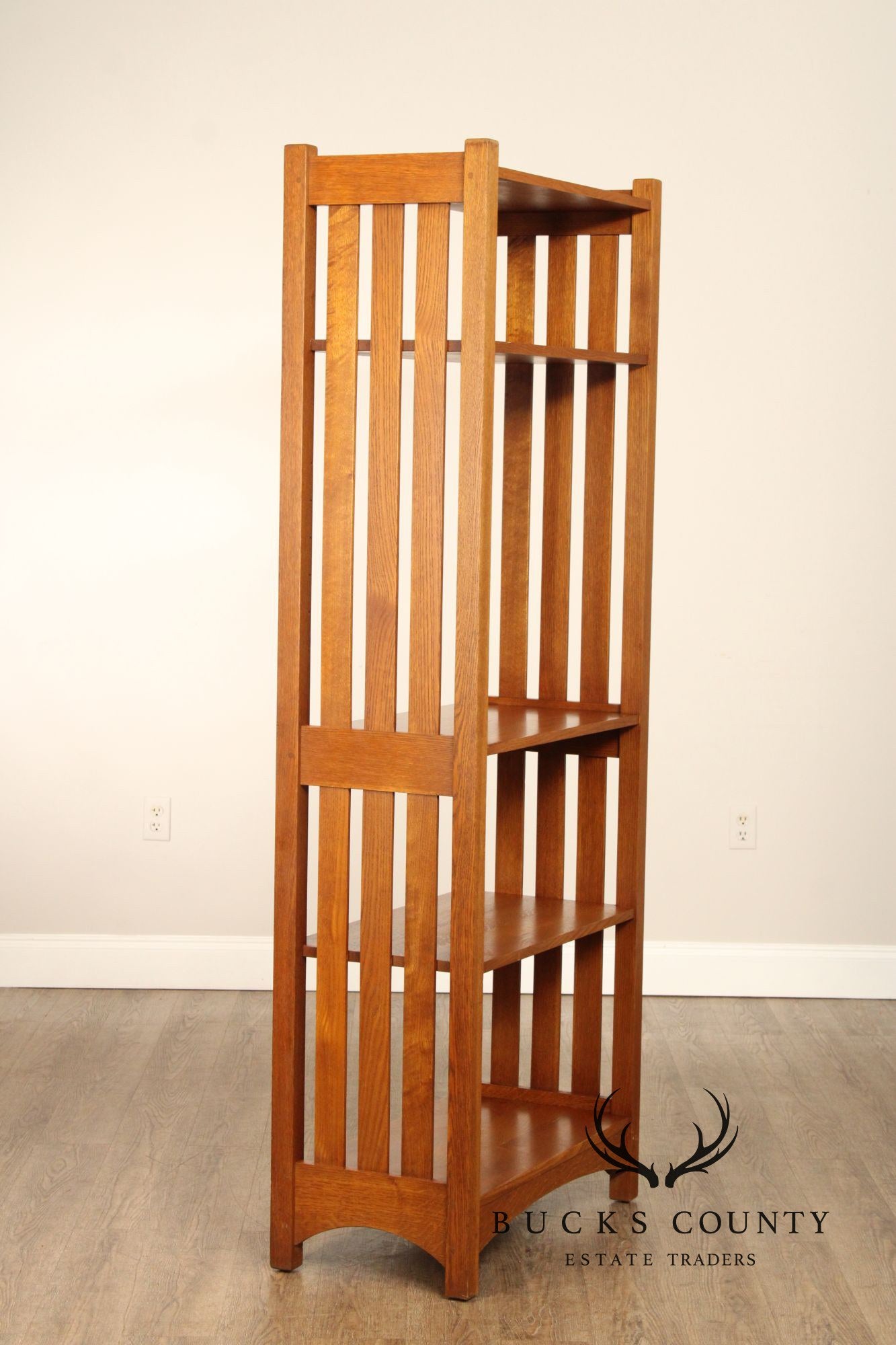 Stickley Mission Collection Oak Etagere Bookcase