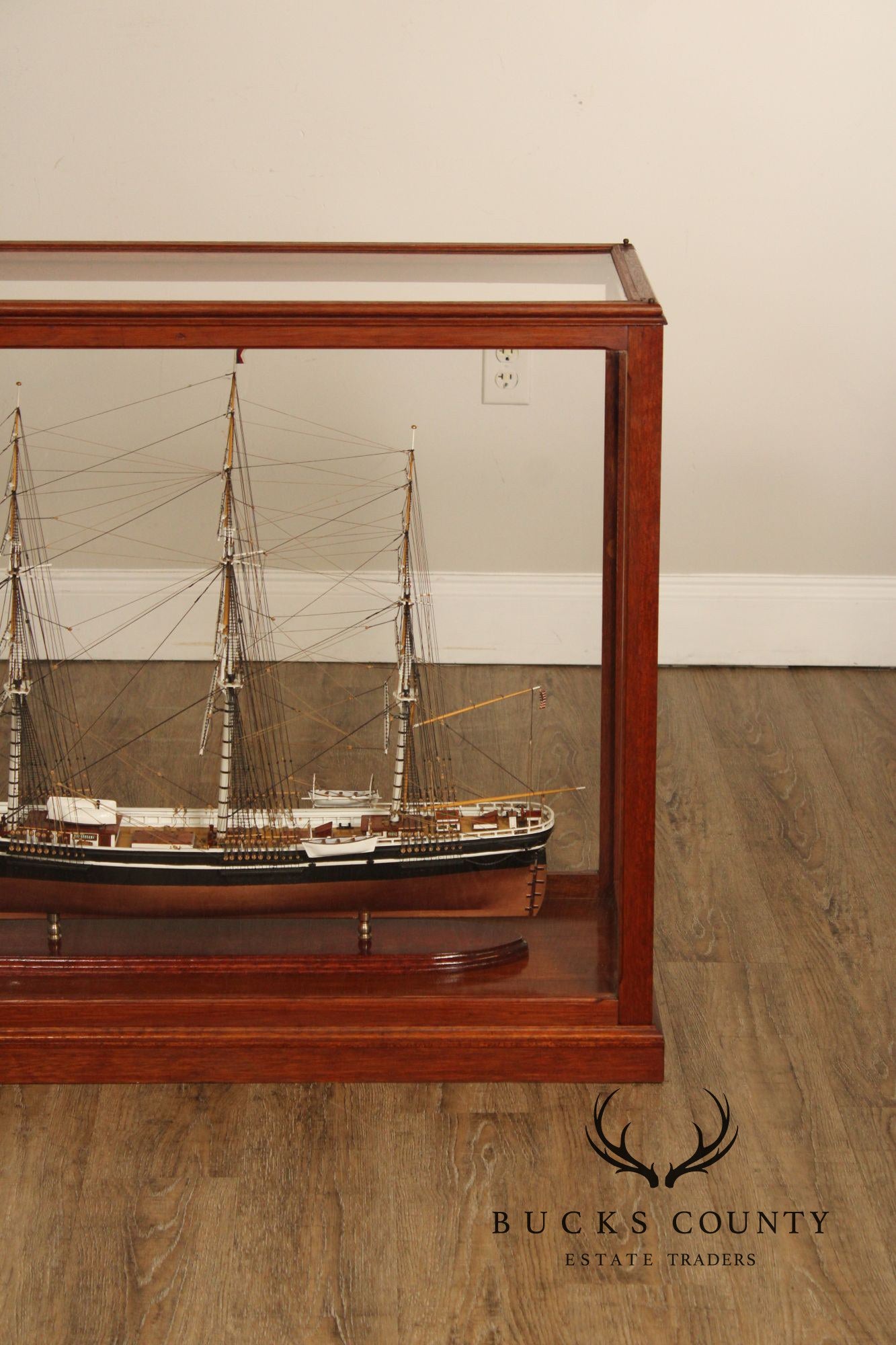 Model Ship 'Sovereign of the Seas' In Display Case