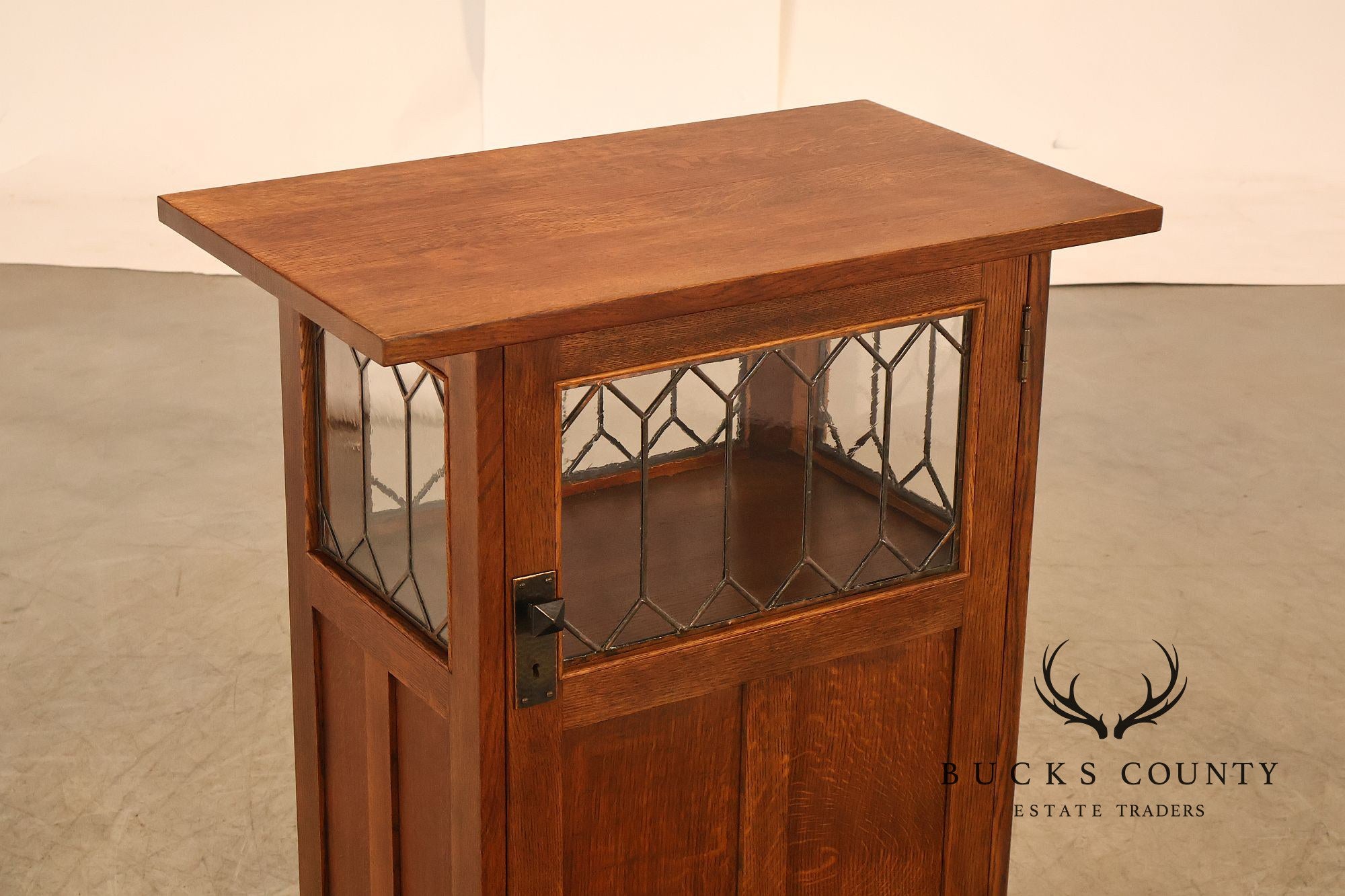 Stickley Mission Collection Roycroft Oak Chafing Cabinet
