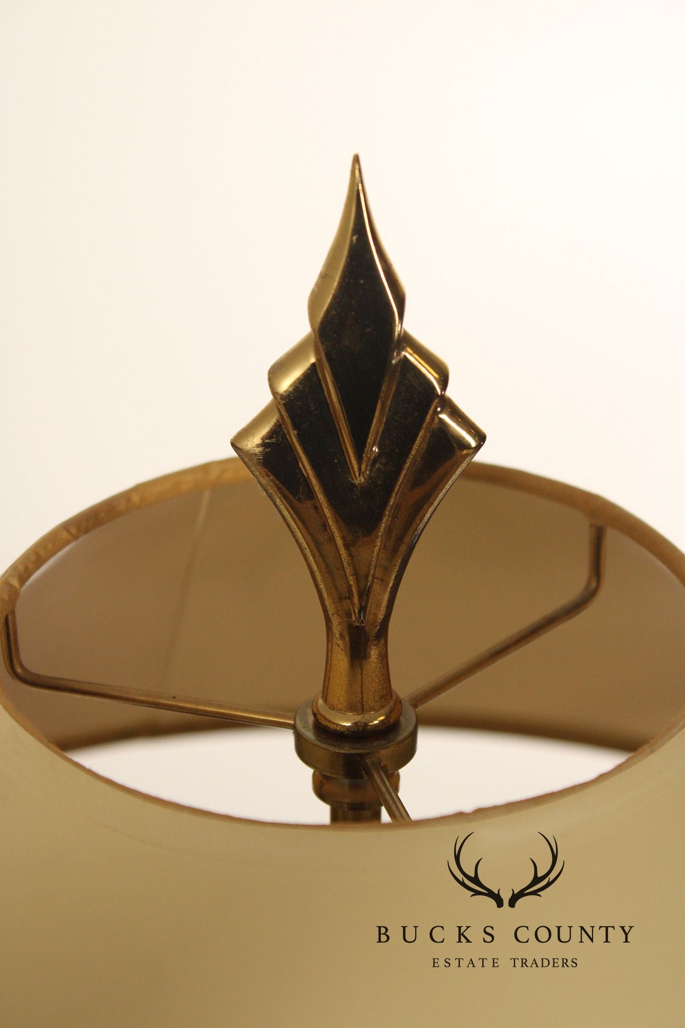 Chapman Pair of Brass and Glass Table Lamps
