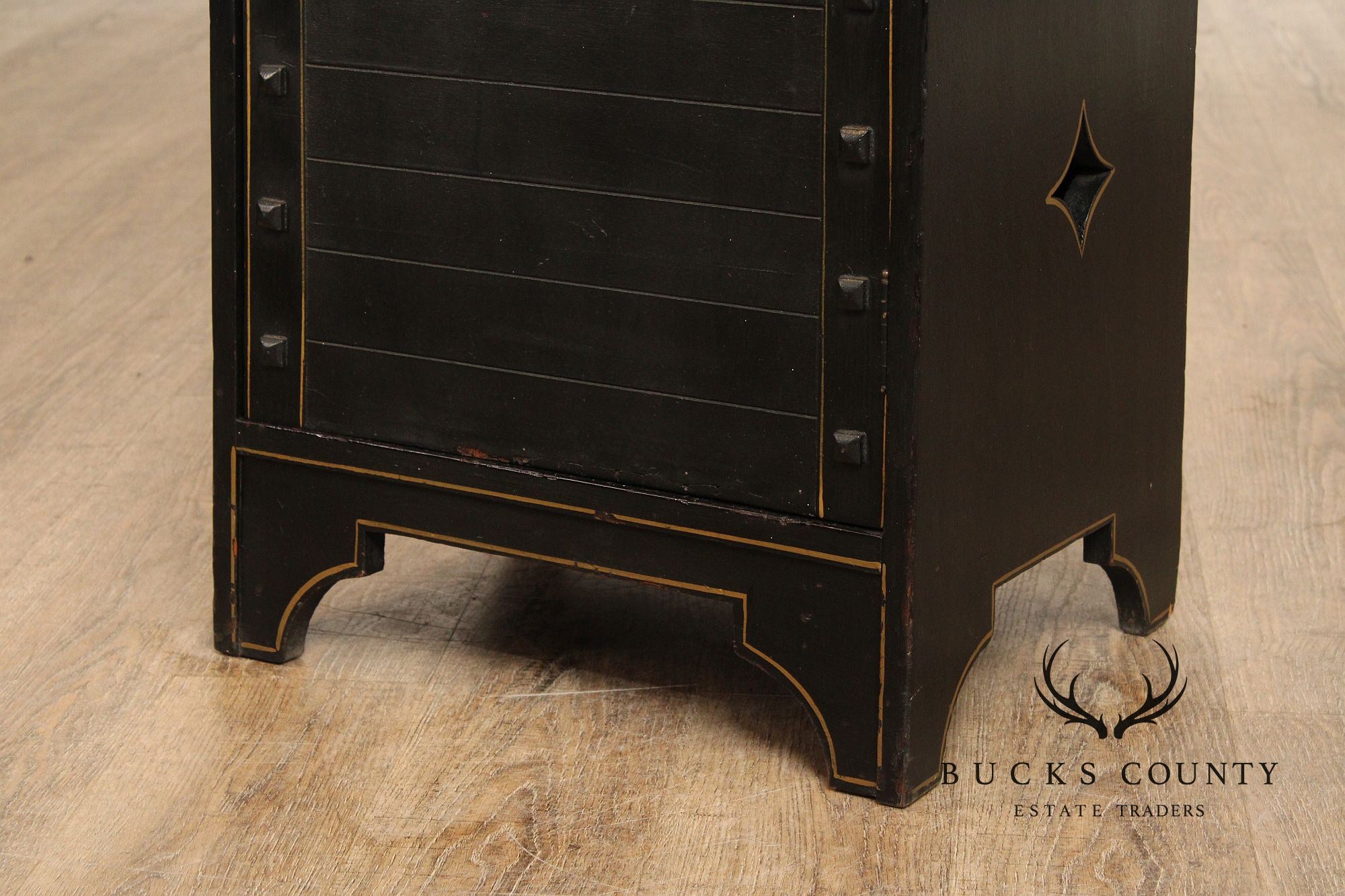 Shop Of The Crafters Antique Oak Ebonized Grandfather Clock