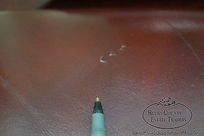 Custom Quality Leather Seat Pair of Queen Anne Side Chairs