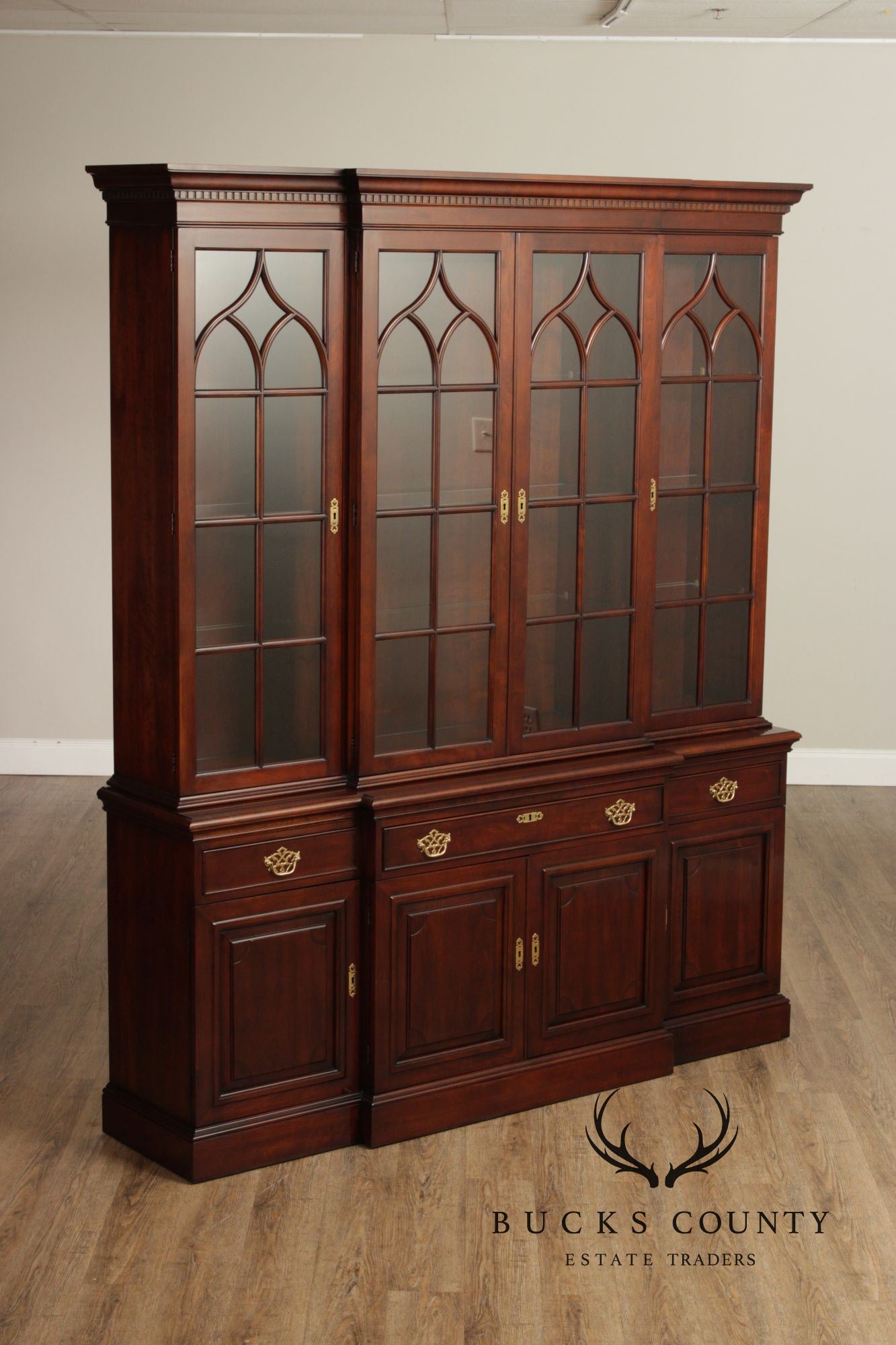 Statton Georgian Style Cherry China Cabinet