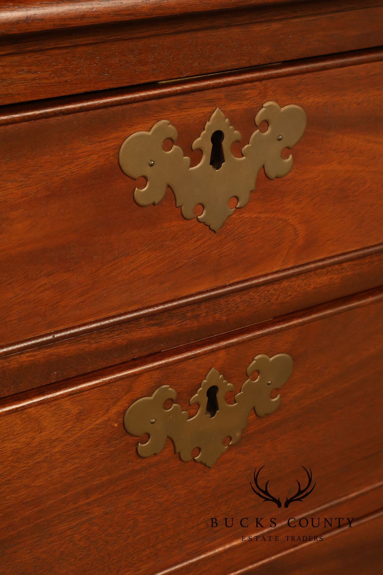 Custom Made 4 Drawer Mahogany Chippendale Style Chest of Drawers