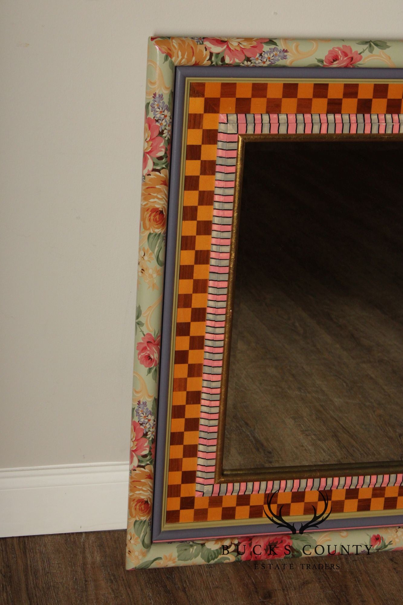 MacKenzie-Childs Whimsical Hand-Painted Wall Mirror