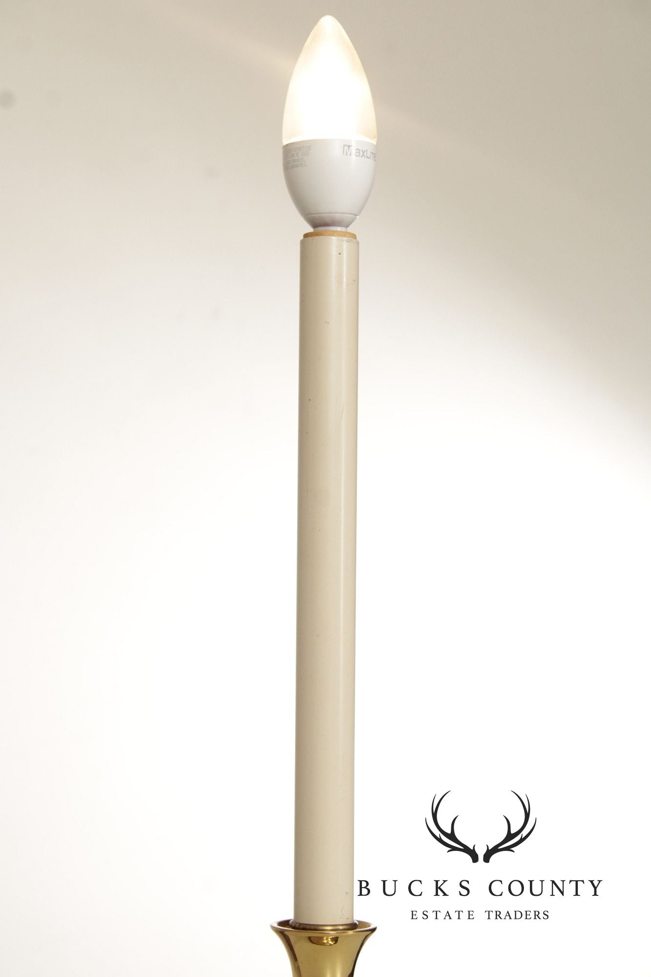 Kaiser Kuhn Lighting Vintage Pair of Brass Candlestick Table Lamps